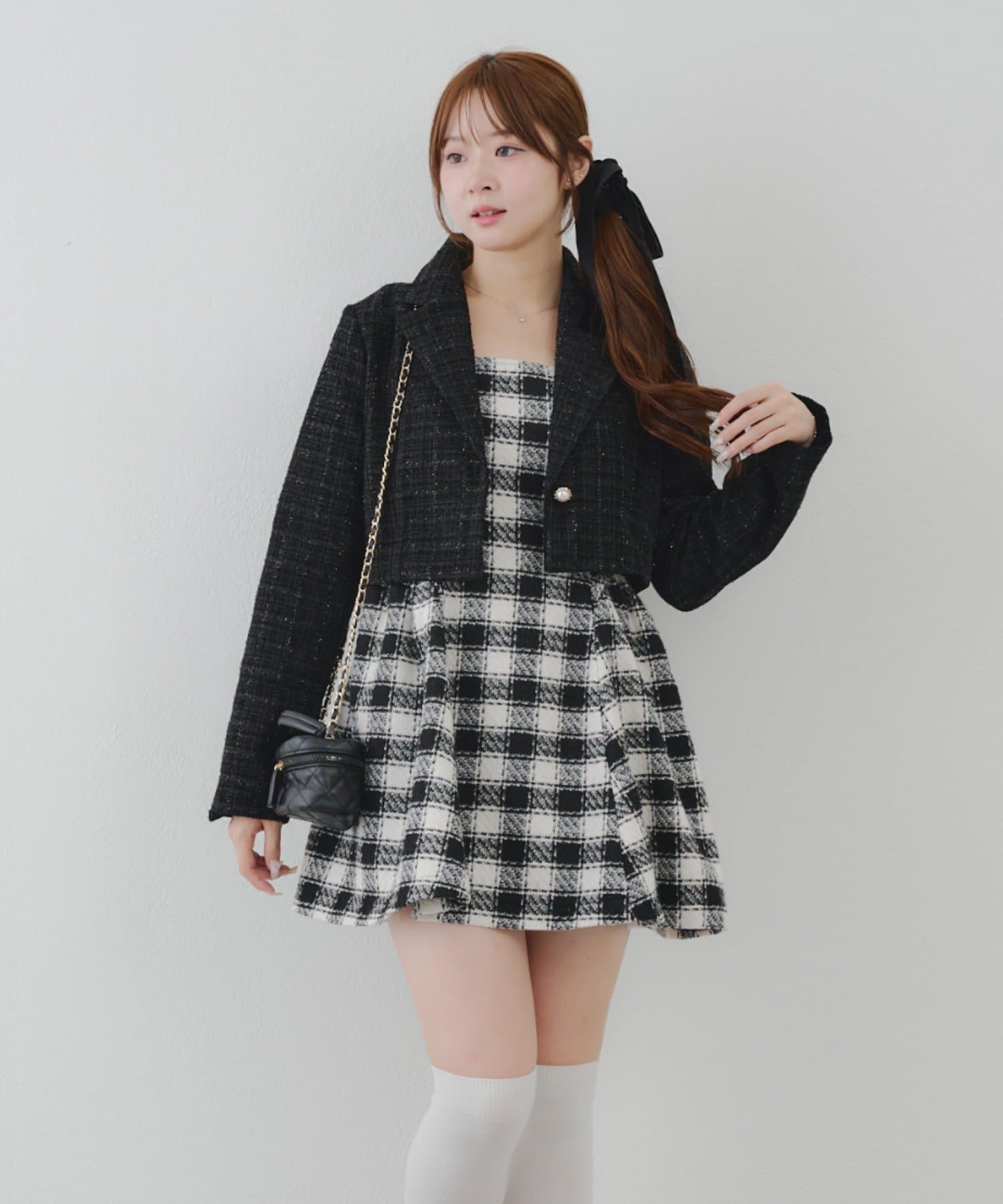 Remind me and forever(リマインドミーアンドフォーエバー) 【セットアップ対応】ツイードショートジャケット