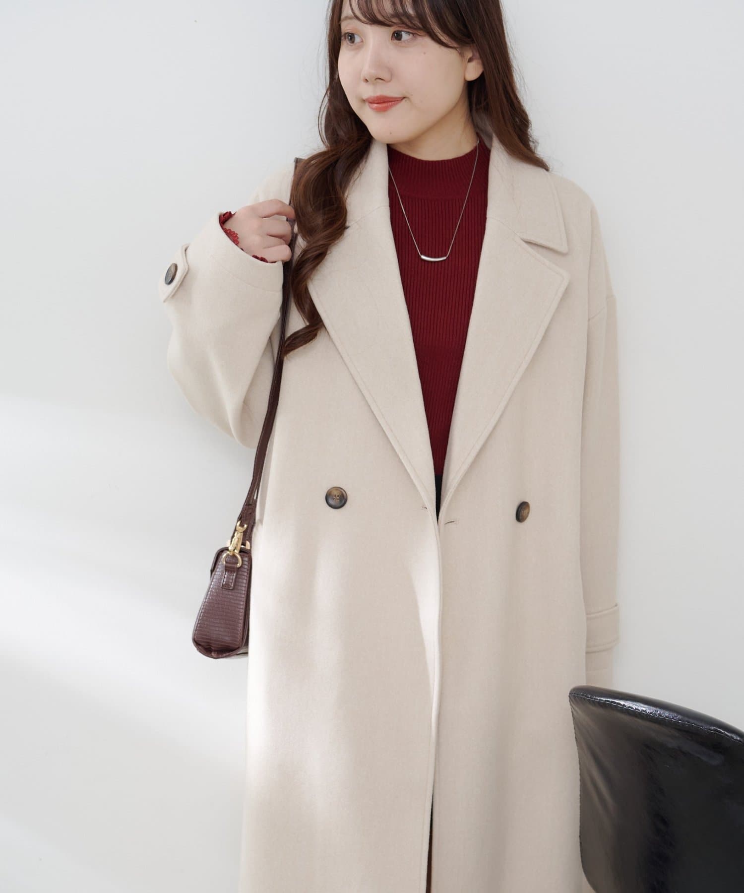 Remind me and forever(リマインドミーアンドフォーエバー) ウールライクダブルチェスターコート