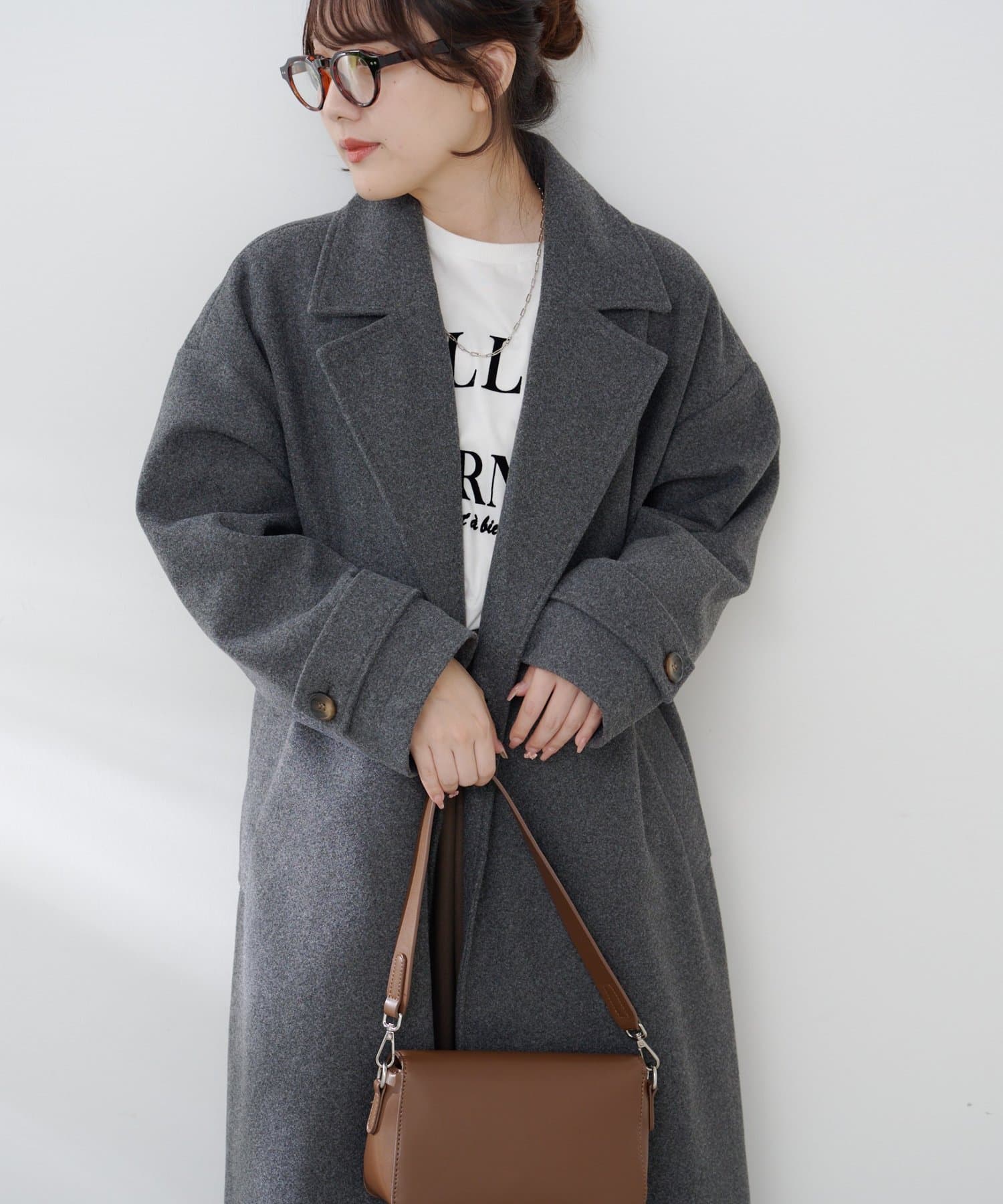 Remind me and forever(リマインドミーアンドフォーエバー) ウールライクダブルチェスターコート