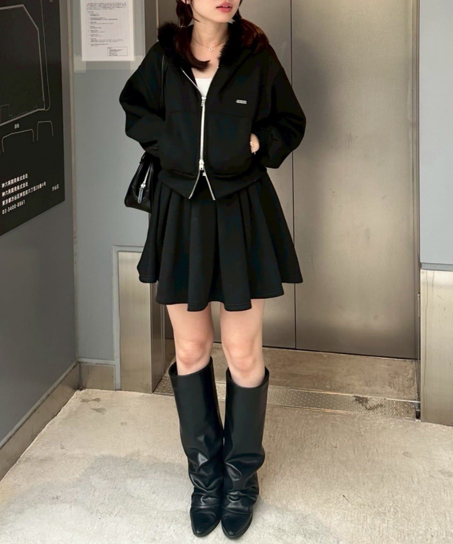 NICE CLAUP / OLIVE des OLIVE OUTLET(ナイスクラップ  / オリーブ デ オリーブ アウトレット) 【RMAF】ファーパーカーセットアップ