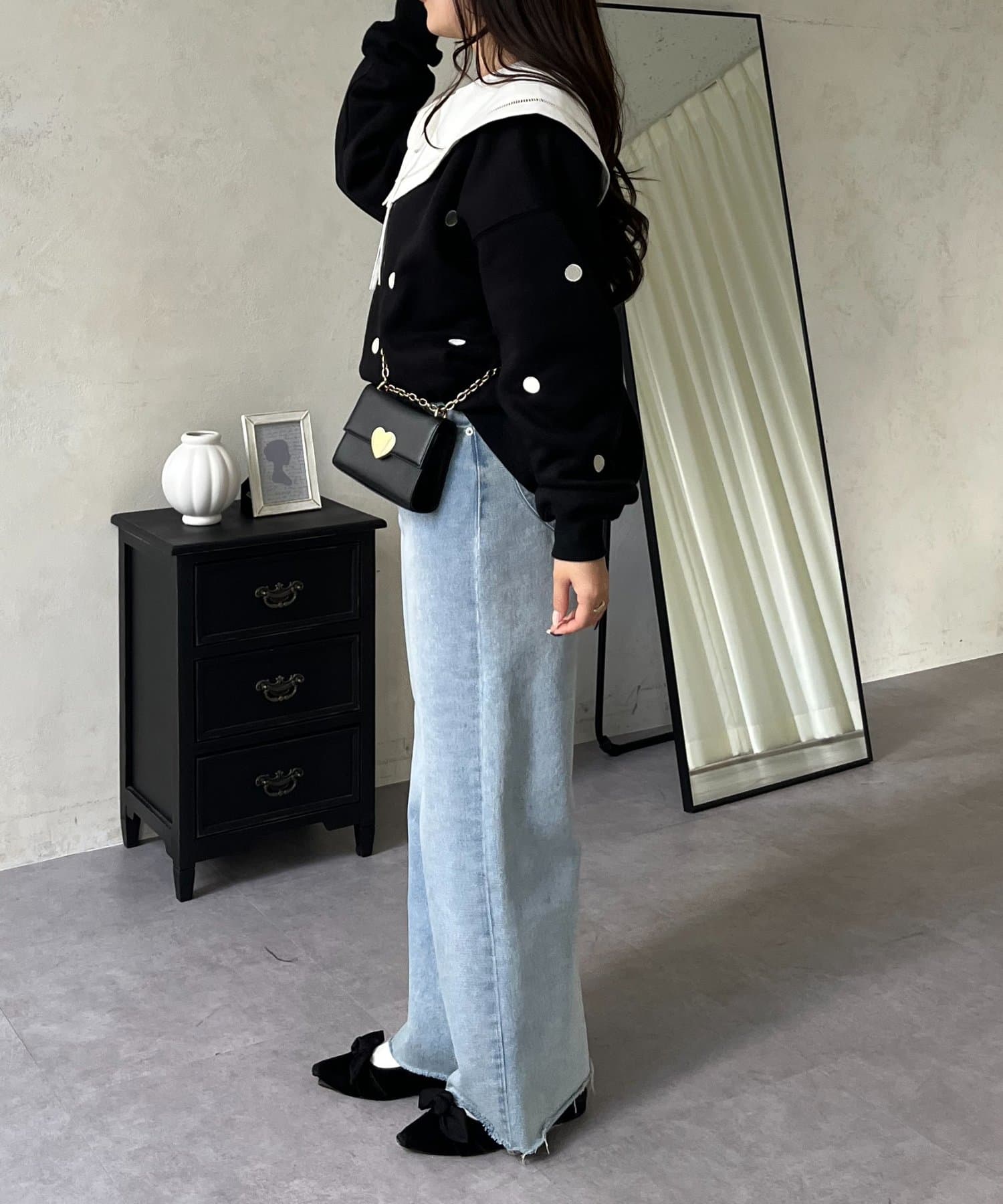 prose verse(プロズヴェール) ドット刺繍スウェット