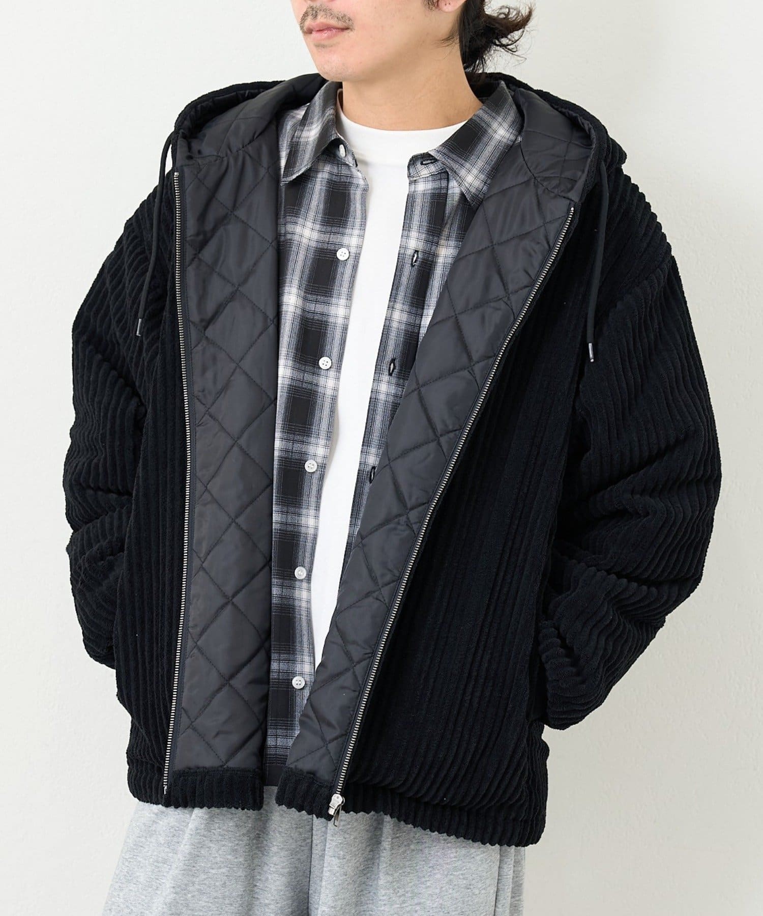 Kastane(カスタネ) 【ユニセックス】BM コーデュロイ中綿パーカー