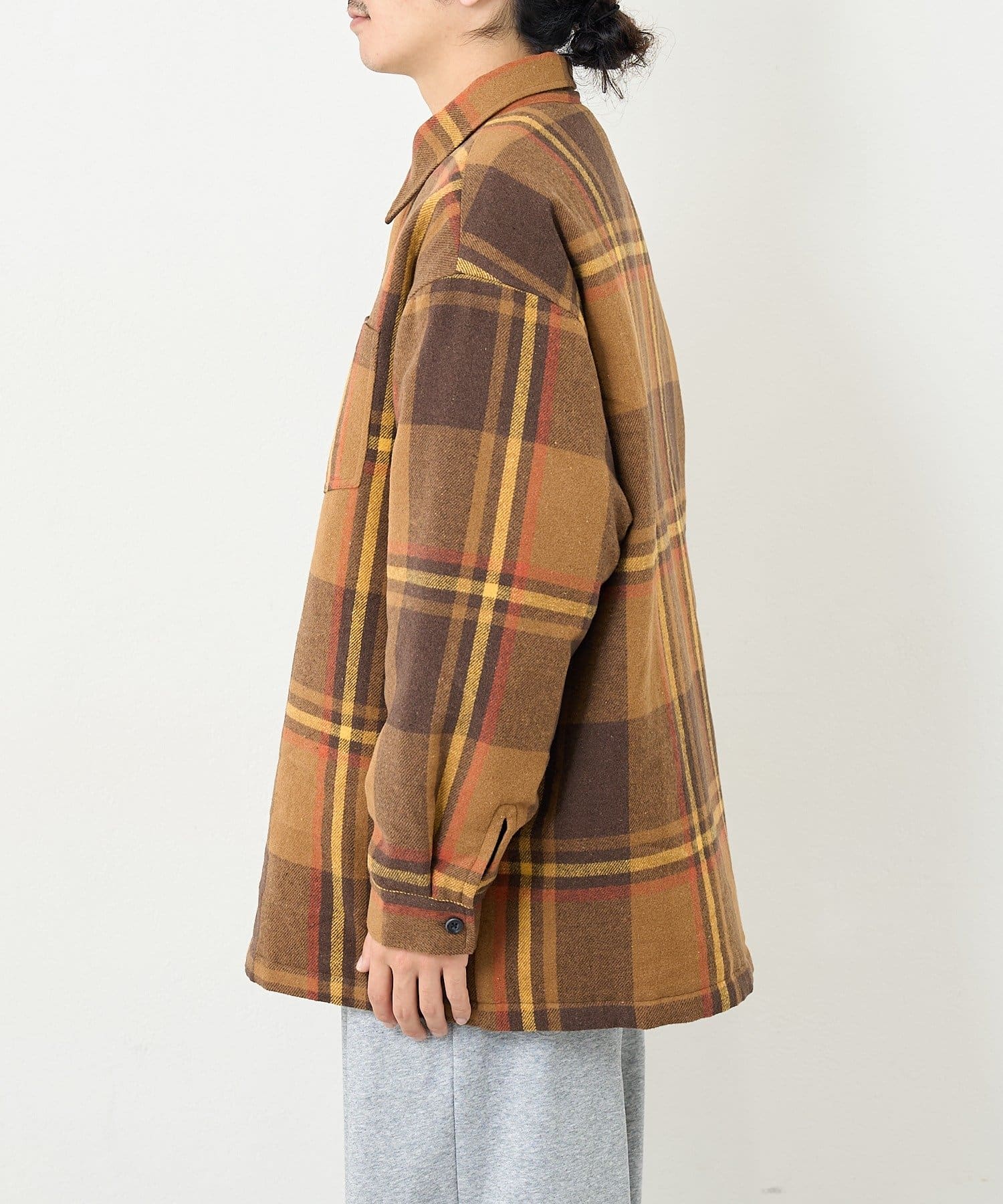Kastane(カスタネ) 【ユニセックス】BM チェック中綿シャツジャケット