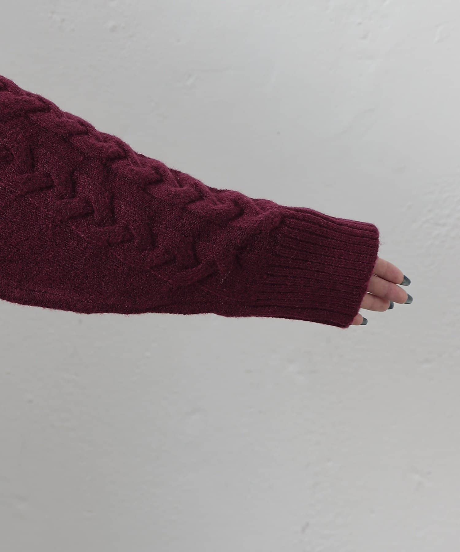 COLONY 2139(コロニー トゥーワンスリーナイン) 起毛ケーブルニットプルオーバー