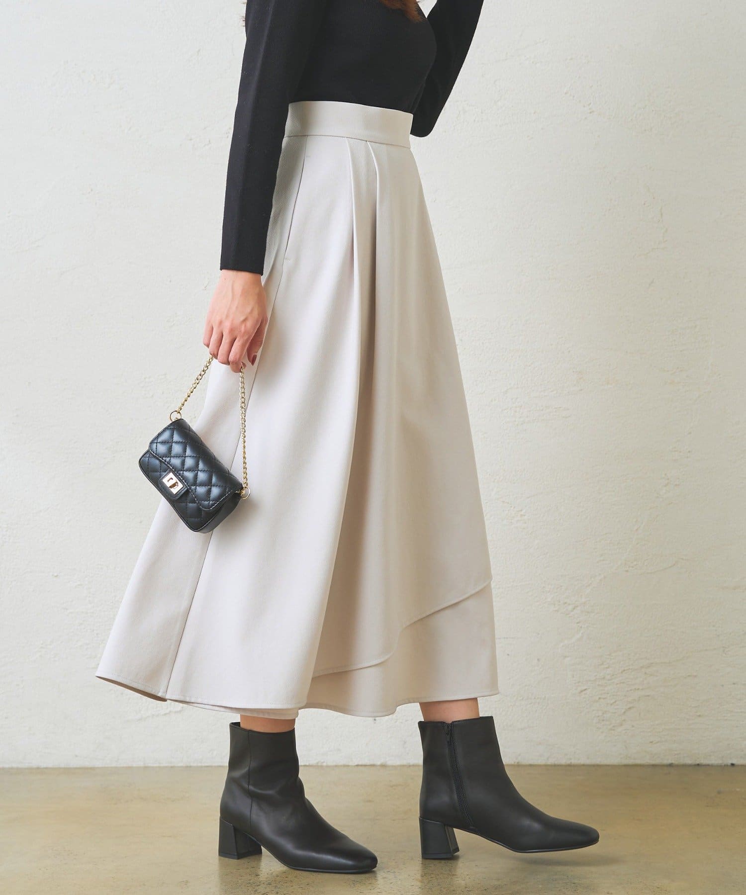 La boutique BonBon(ラブティックボンボン) アシメラップ風フレアスカート