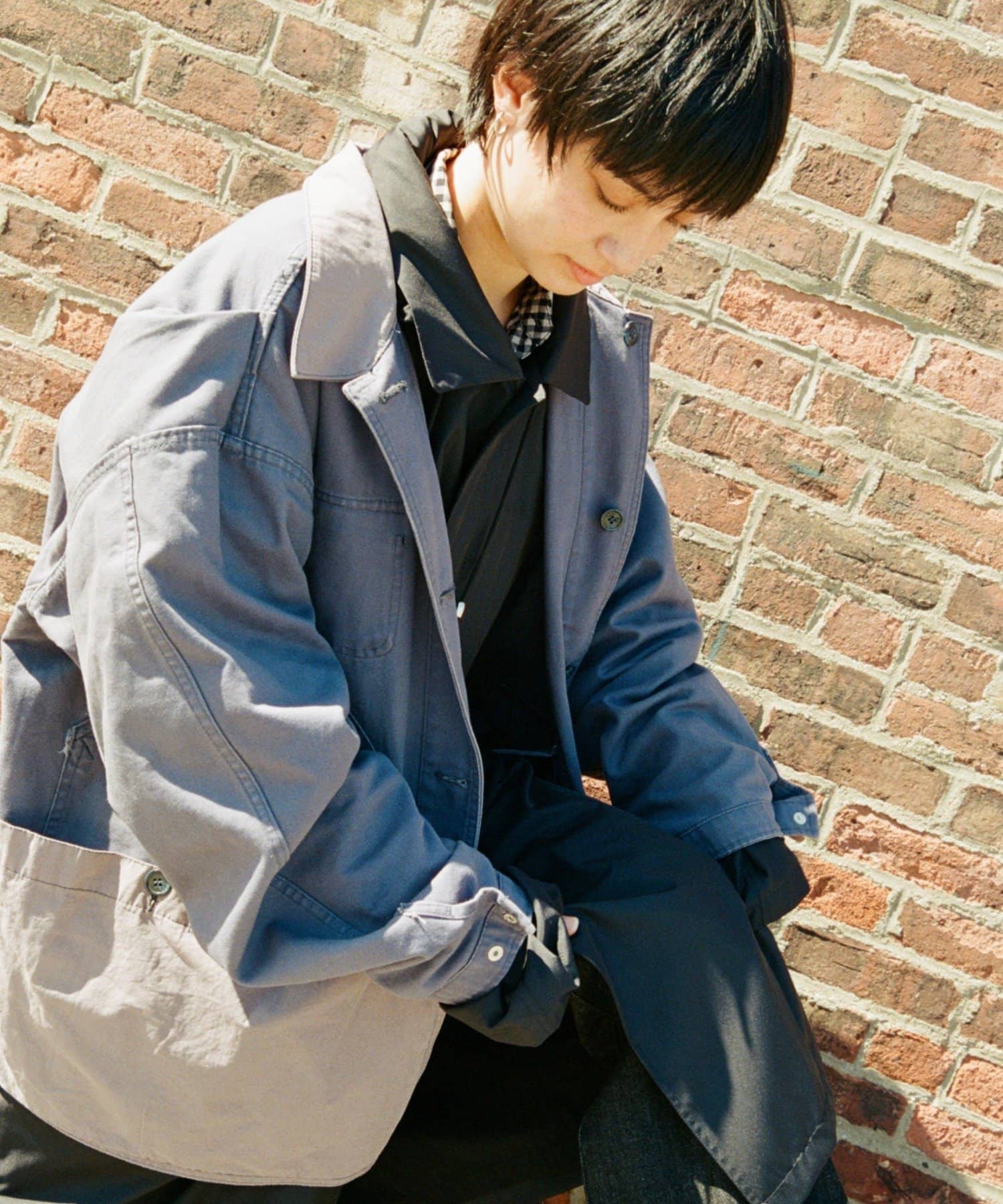 Pasterip(パセリ) Washed reversible hunting jacket