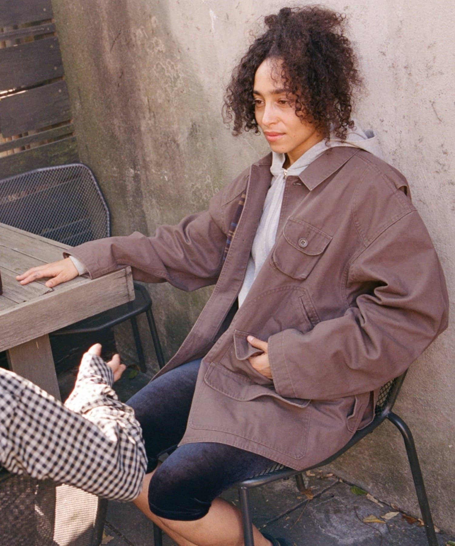 Pasterip(パセリ) Washed reversible hunting jacket