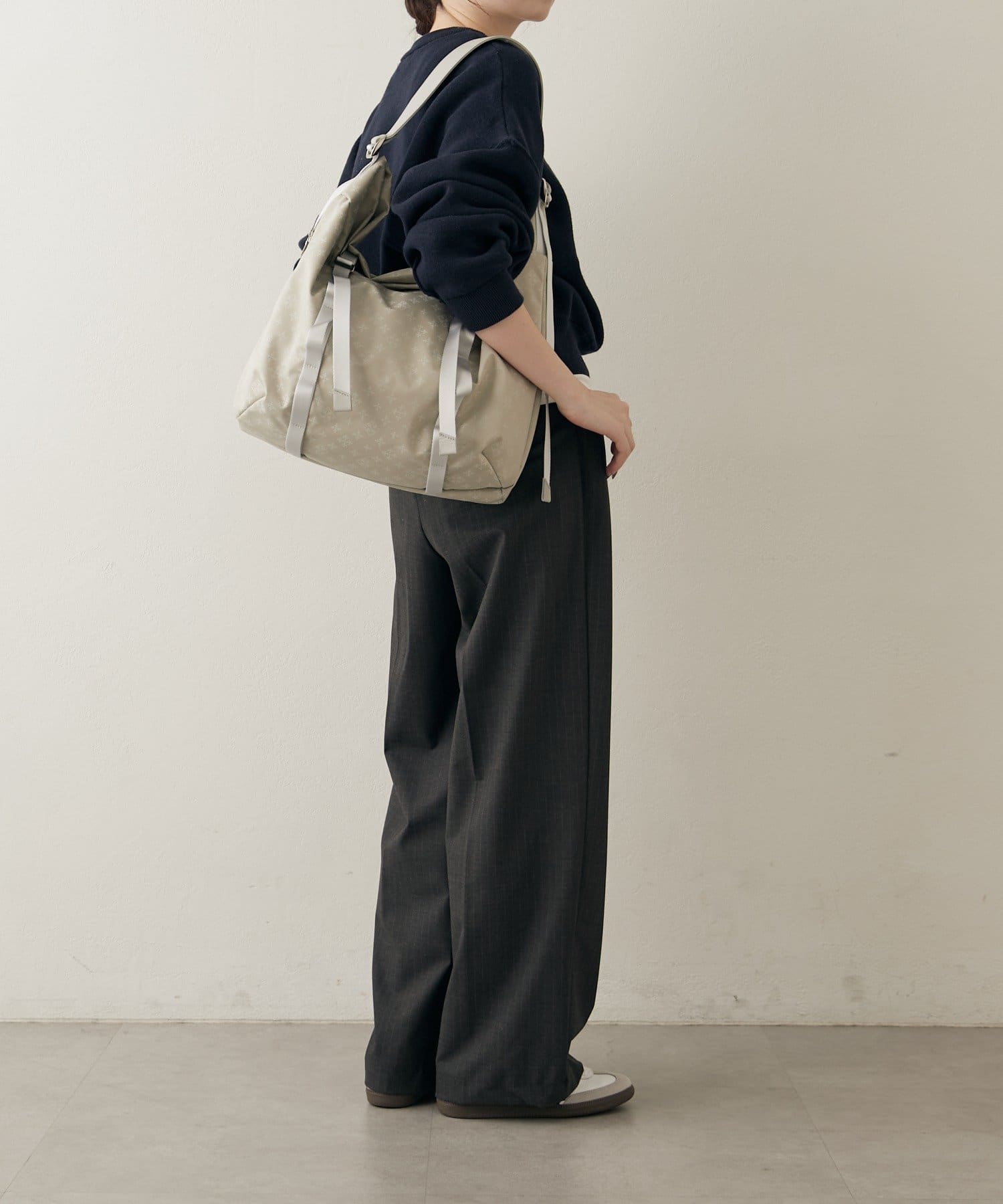 russet(ラシット) ナイロンジャガードメタルバックルショルダーバッグ L