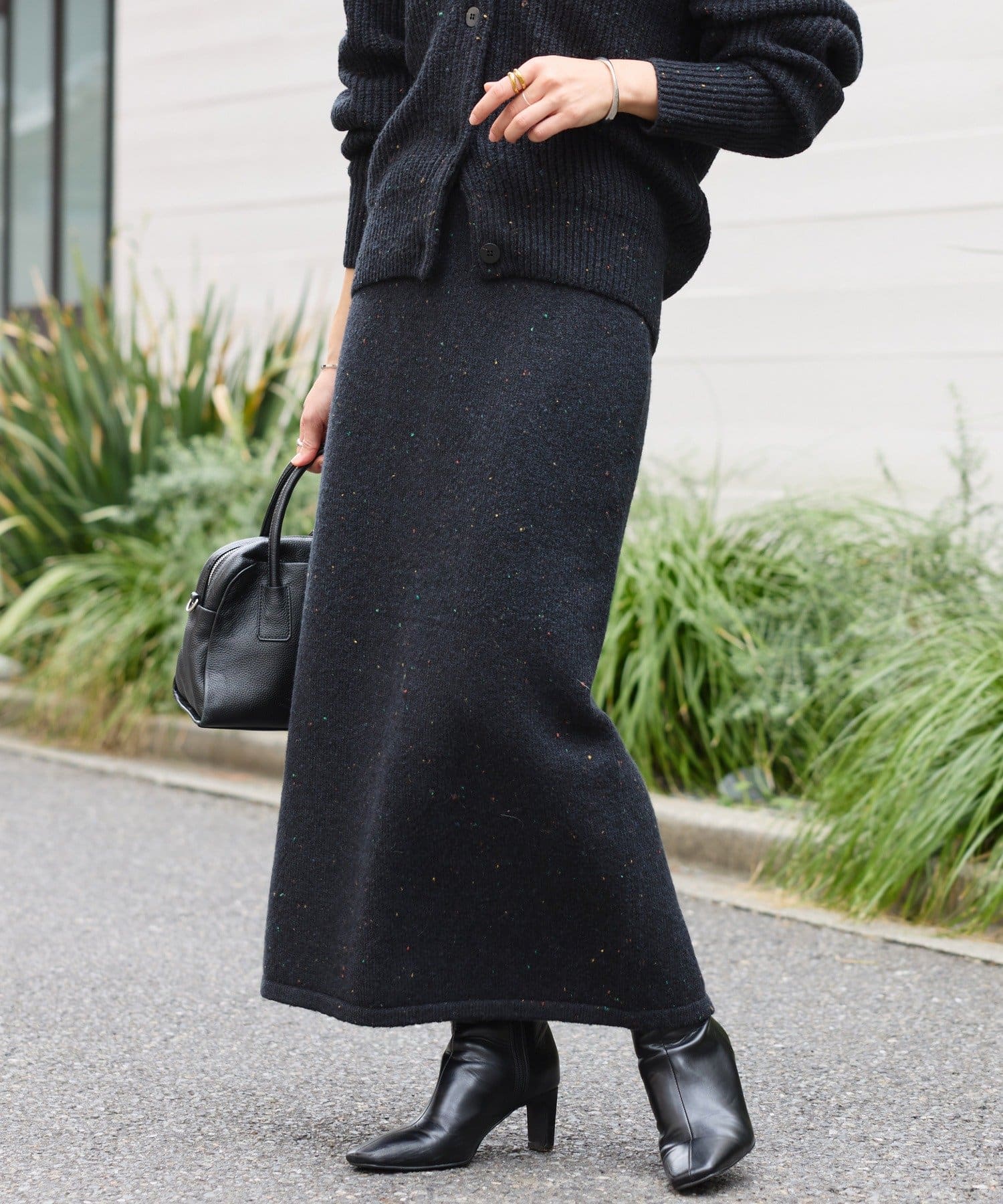 RIVE DROITE(リヴドロワ) 予約【セットアップ対応可】ブークレーヤーンタイトスカート