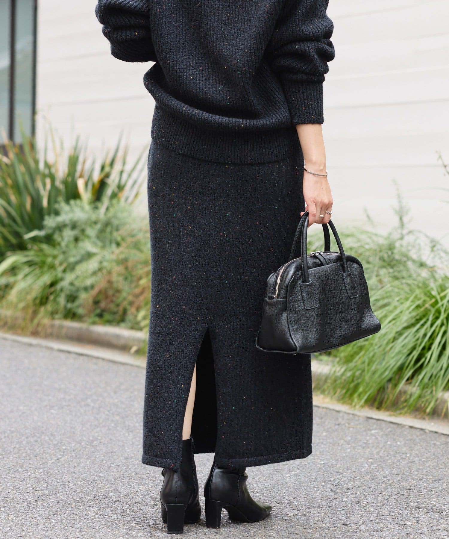 RIVE DROITE(リヴドロワ) 【セットアップ対応可】ブークレーヤーンタイトスカート