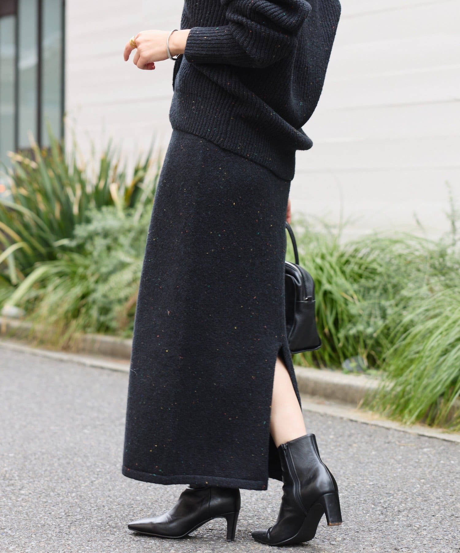 RIVE DROITE(リヴドロワ) 予約【セットアップ対応可】ブークレーヤーンタイトスカート