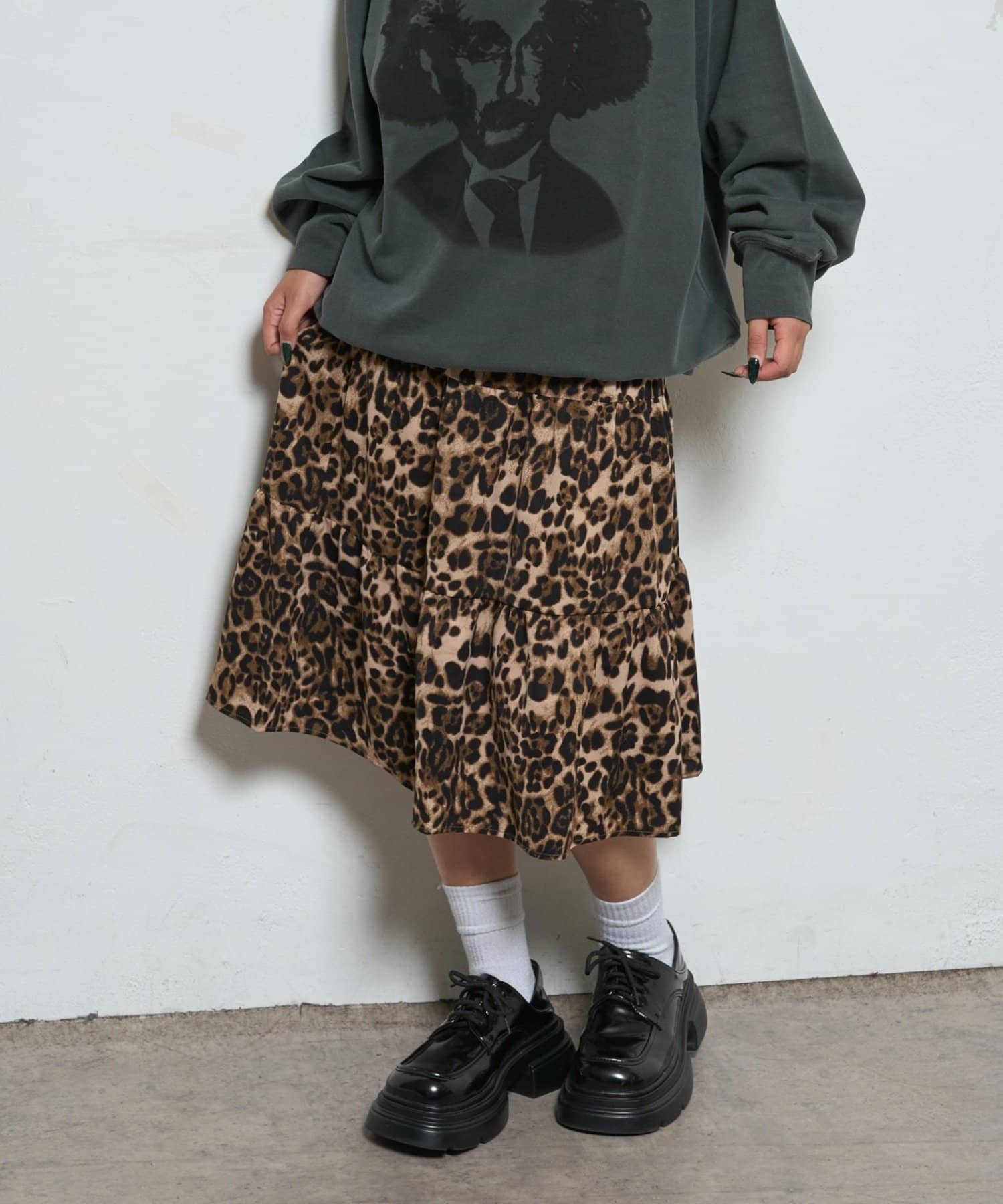 OUTLET(アウトレット) 【WHO'S WHO gallery】メッシュミドルスカート