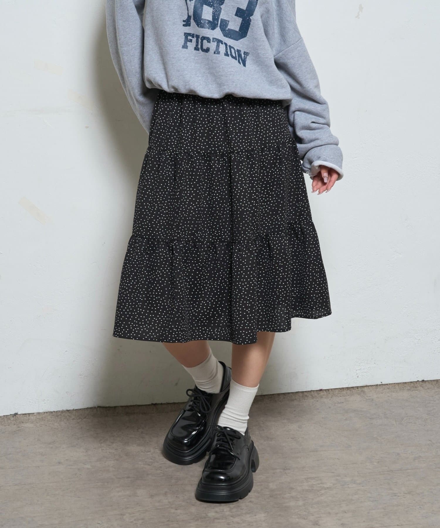 OUTLET(アウトレット) 【WHO'S WHO gallery】メッシュミドルスカート