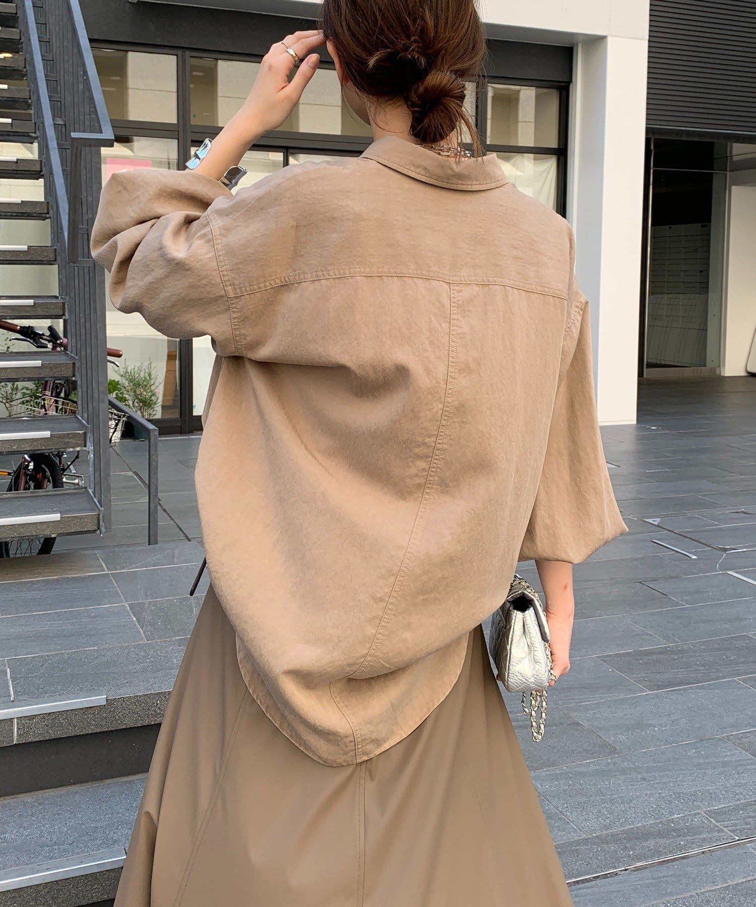 OUTLET(アウトレット) 【DouDou】バイオ加工リングドットシャツ