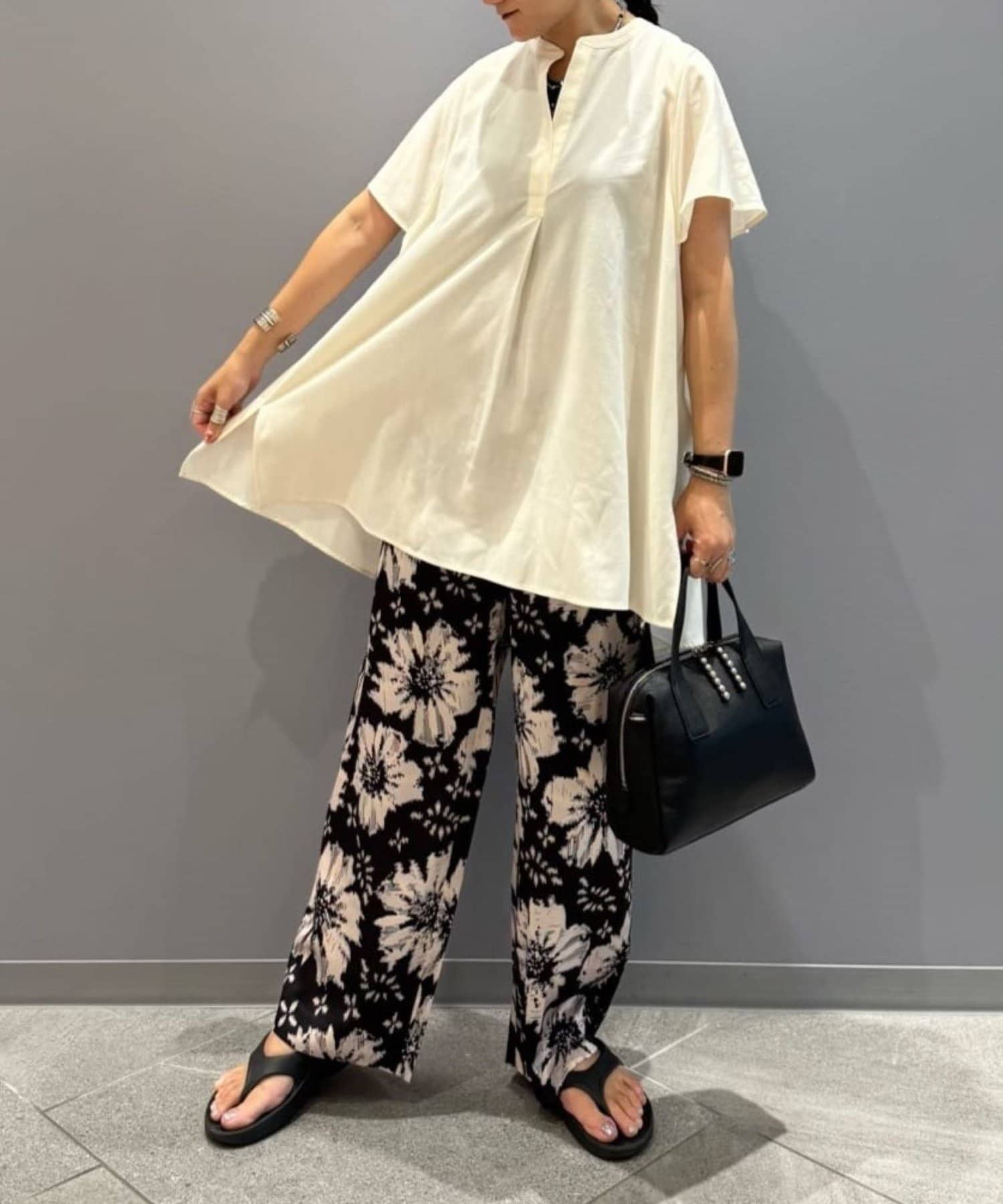 ear PAPILLONNER】花柄プリントパンツ【SUM1 STYLE】 | OUTLET