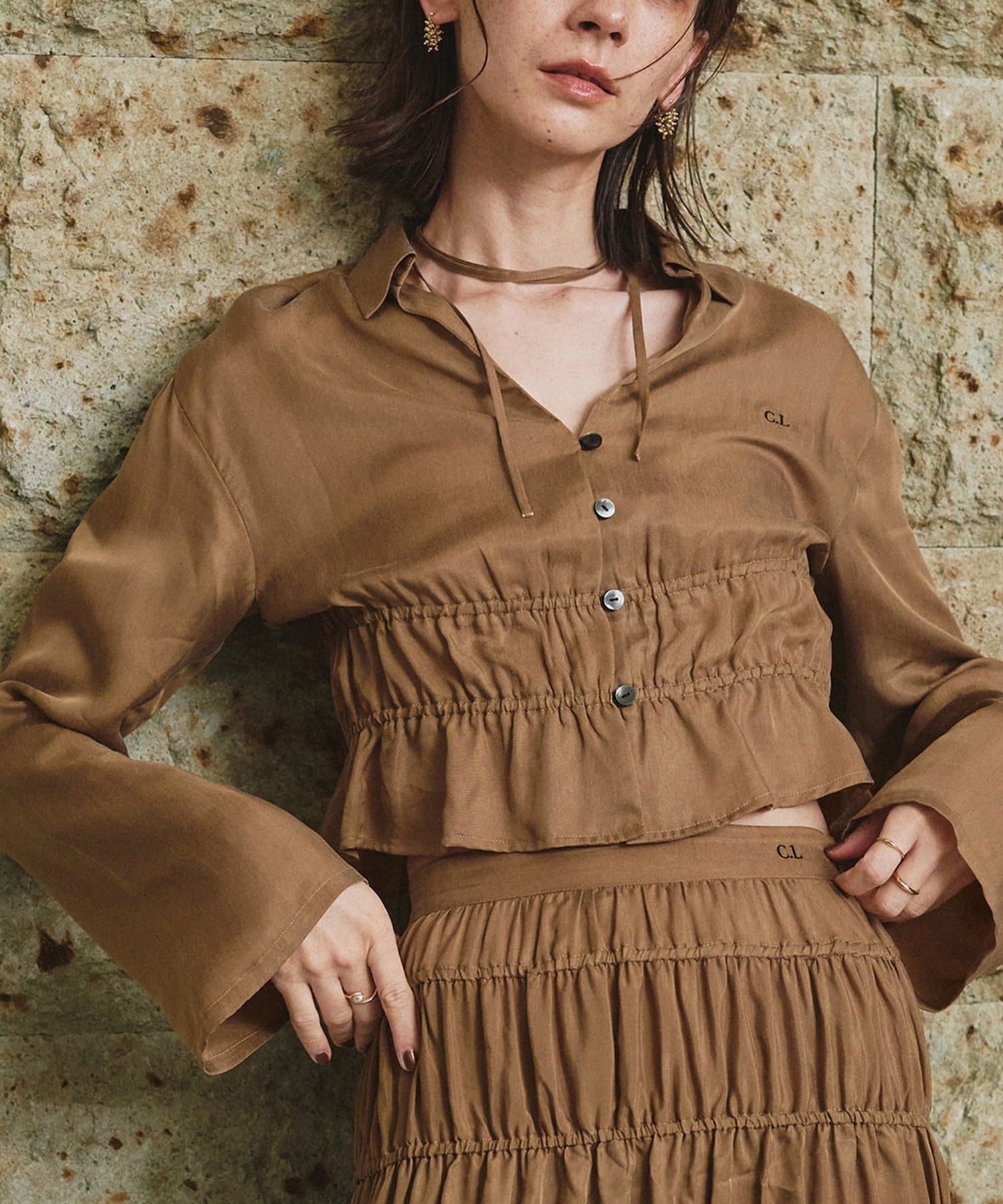 OUTLET(アウトレット) 【CAPRICIEUX LE'MAGE】WASHキュプラシャツ