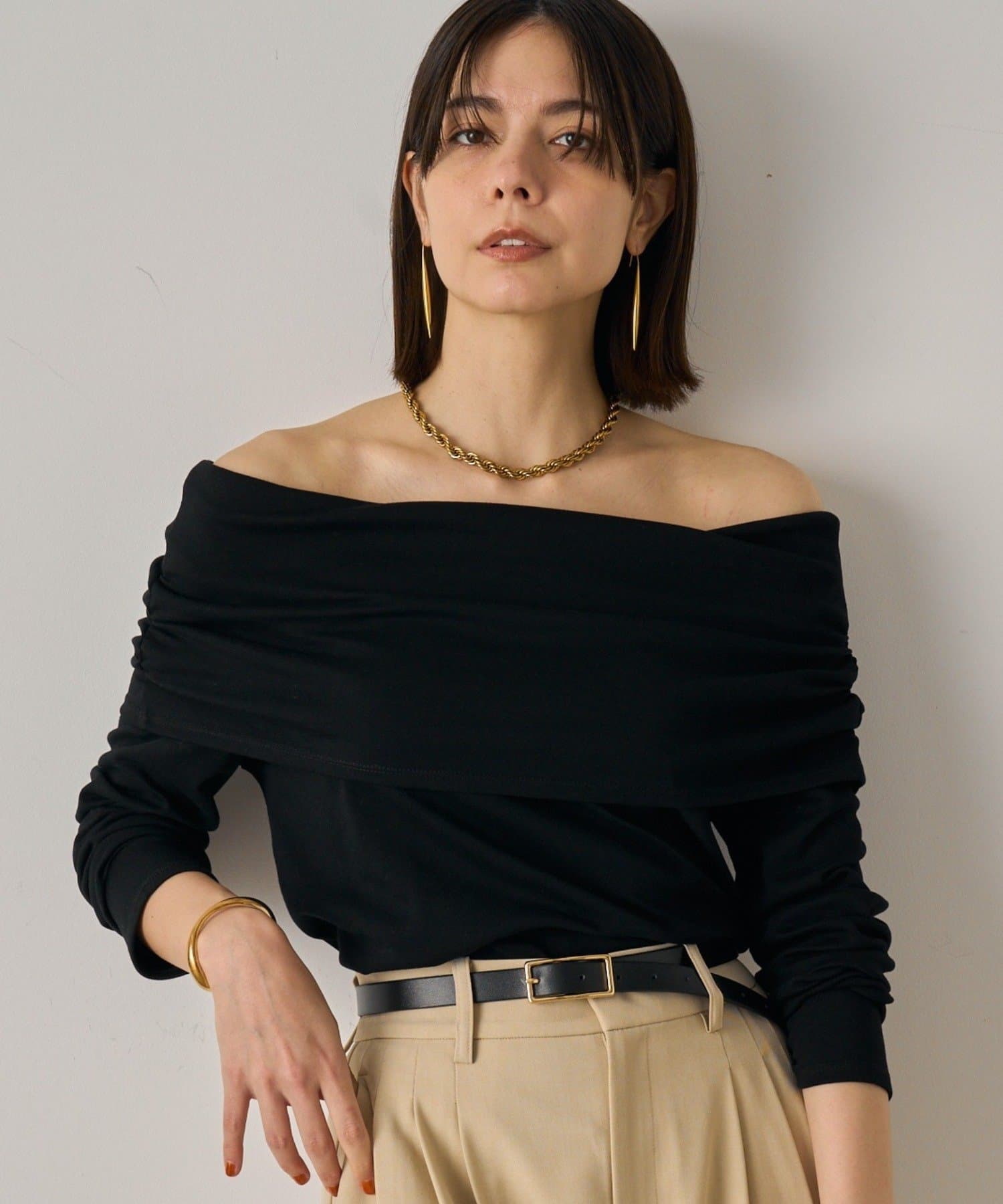 OUTLET(アウトレット) 【Loungedress】オフショルシャーリングカットソー