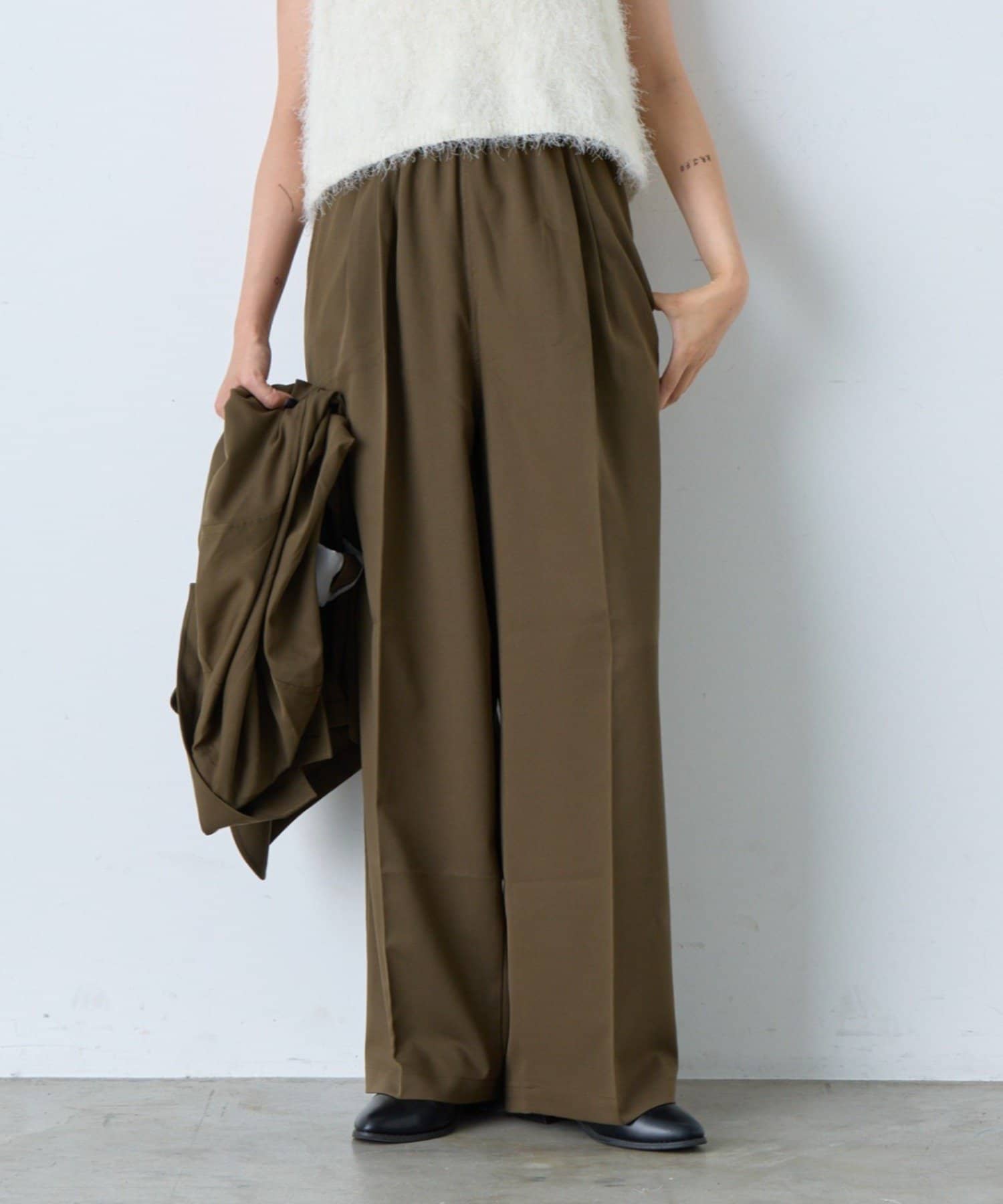 OUTLET(アウトレット) 【Kastane】【WHIMSIC】ルーズフィットイージースラックス