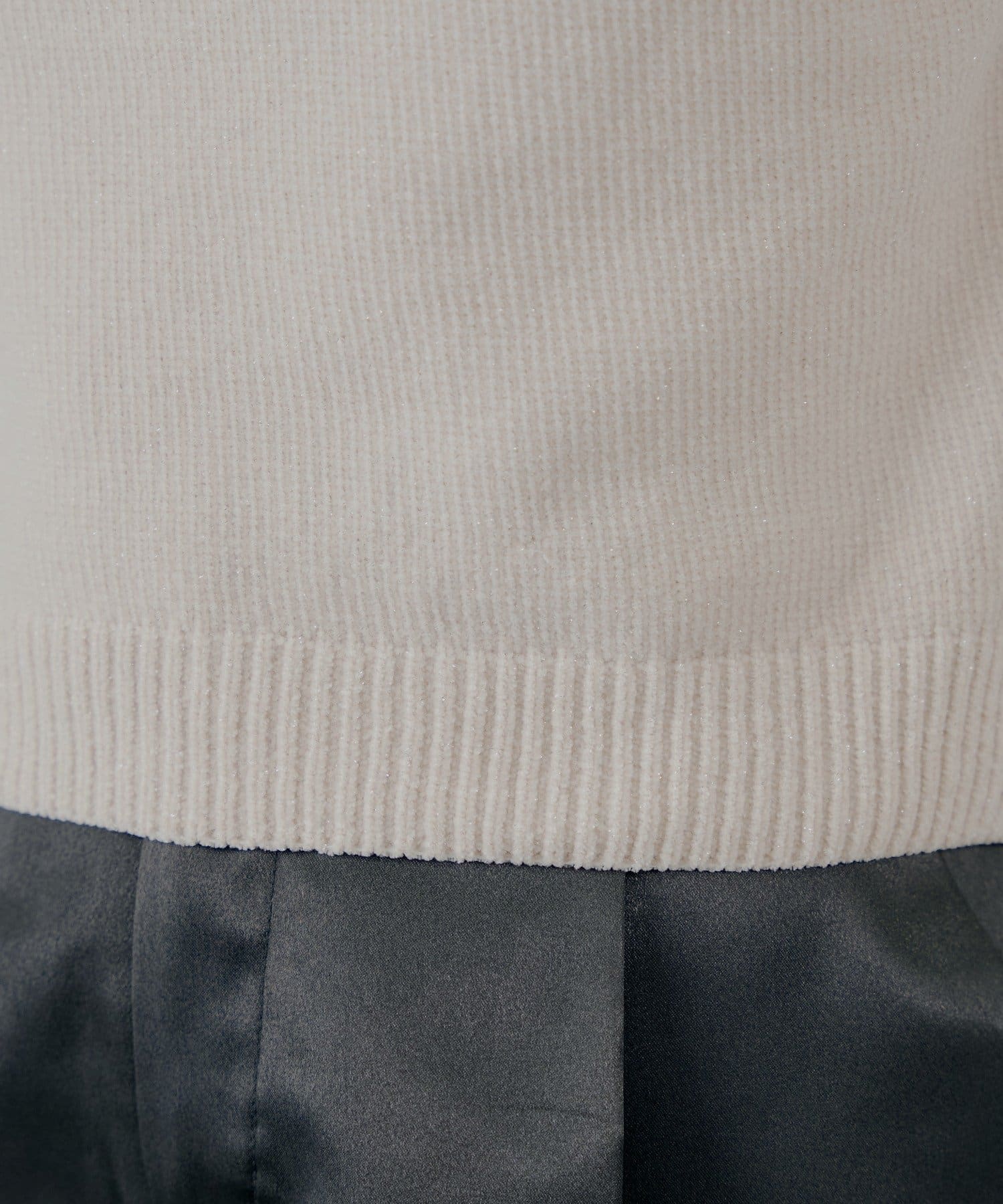 OUTLET(アウトレット) 【Chico】ラメベロアタートル半袖ニット