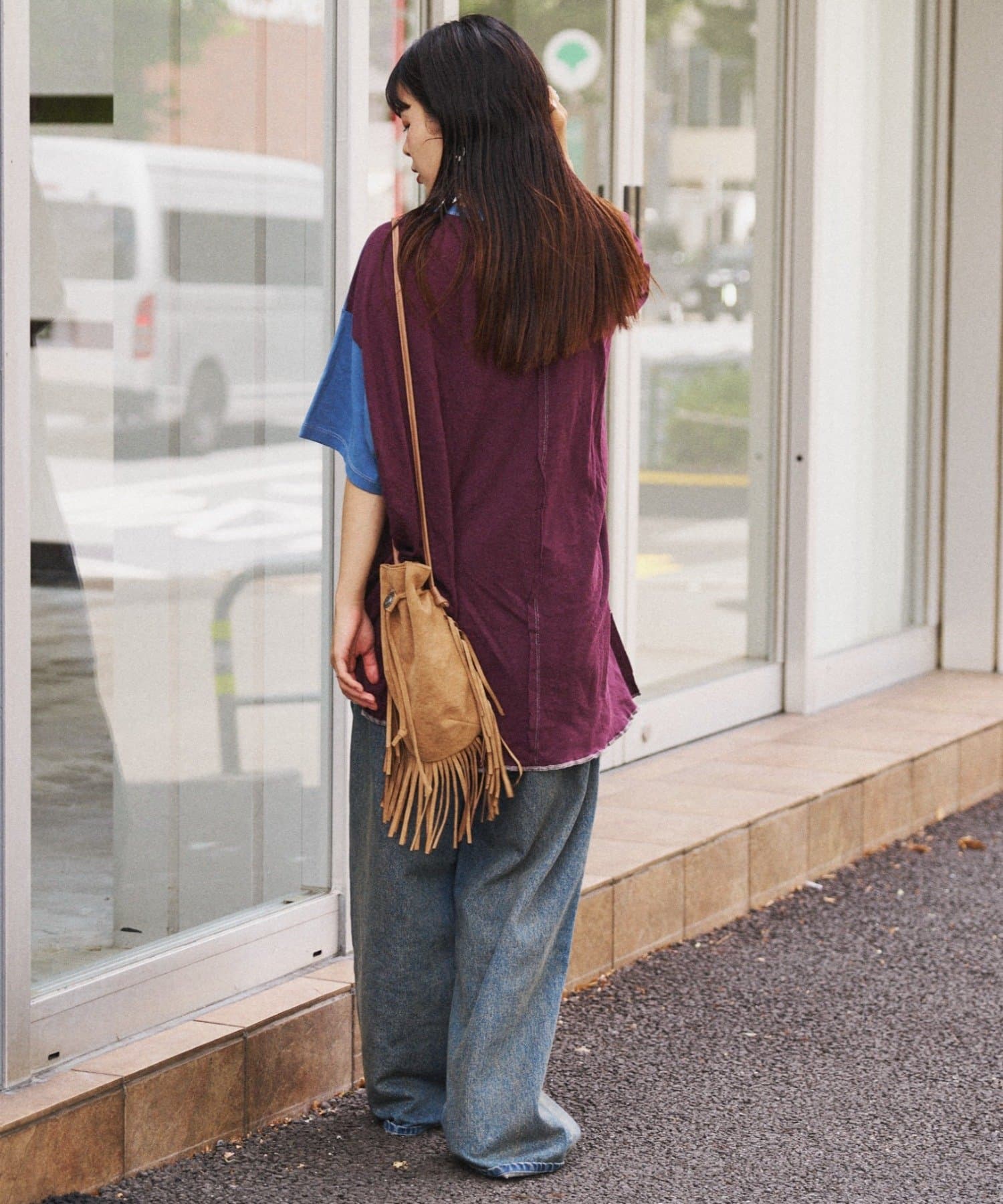 OUTLET(アウトレット) 【CIAOPANIC TYPY】カレッジアシメオーバーtee