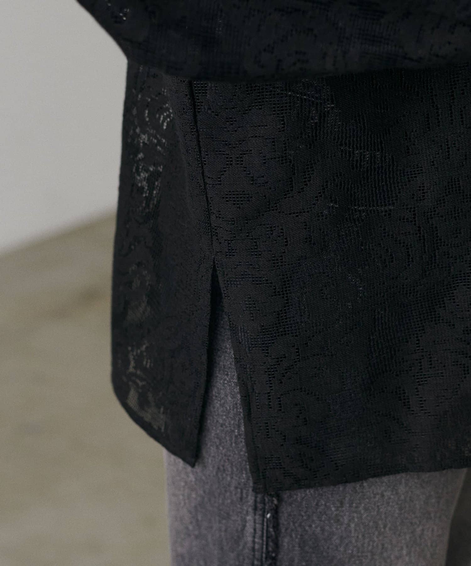 NICE CLAUP / OLIVE des OLIVE OUTLET(ナイスクラップ  / オリーブ デ オリーブ アウトレット) 【LARUTA】レースシャツ