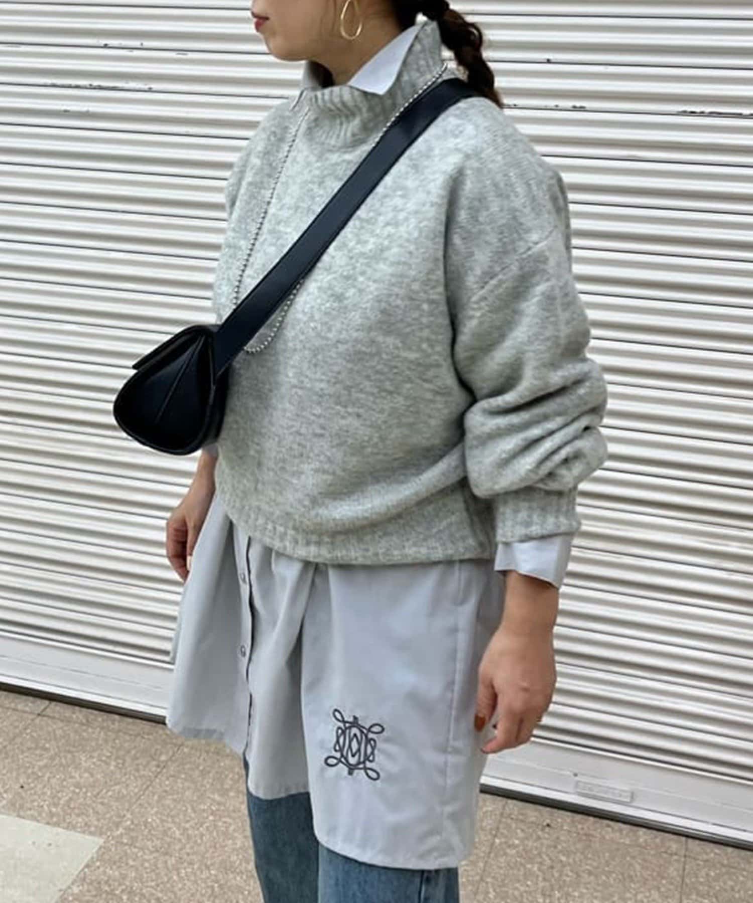 NICE CLAUP / OLIVE des OLIVE OUTLET(ナイスクラップ  / オリーブ デ オリーブ アウトレット) ヤクタッチハイネックニット