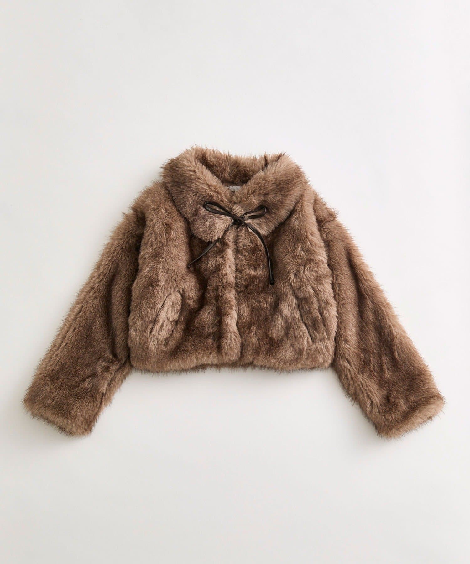 OLIVE des OLIVE(オリーブ デ オリーブ) リボン付きファーブルゾン