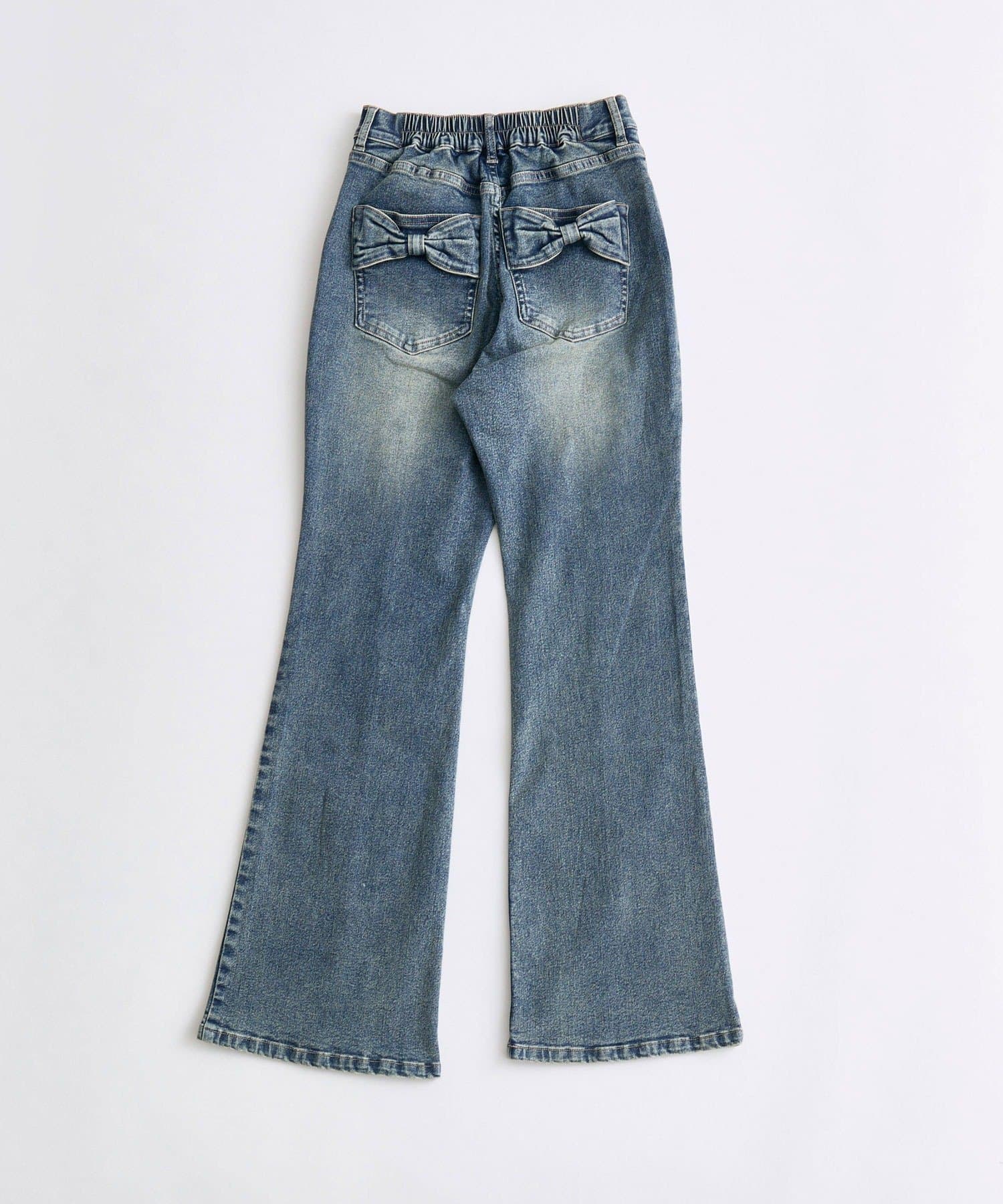 OLIVE des OLIVE(オリーブ デ オリーブ) ストレッチフレアデニムパンツ