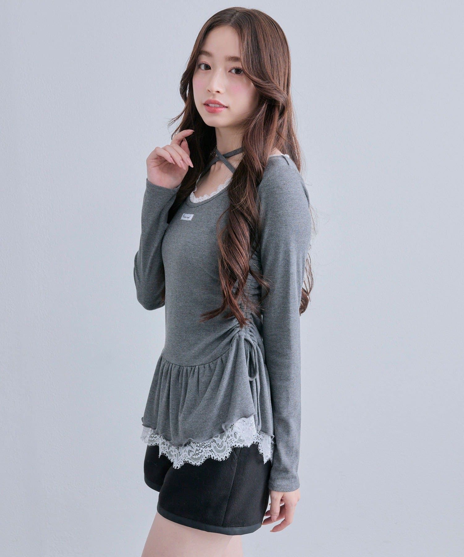 OLIVE des OLIVE(オリーブ デ オリーブ) ペプラムトップス