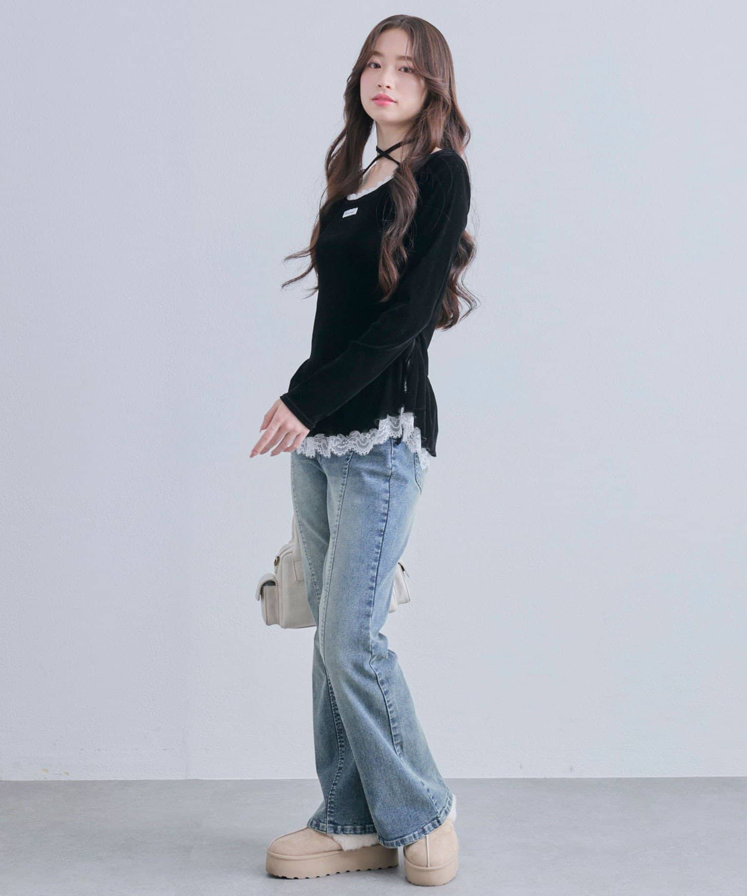 OLIVE des OLIVE(オリーブ デ オリーブ) ペプラムトップス