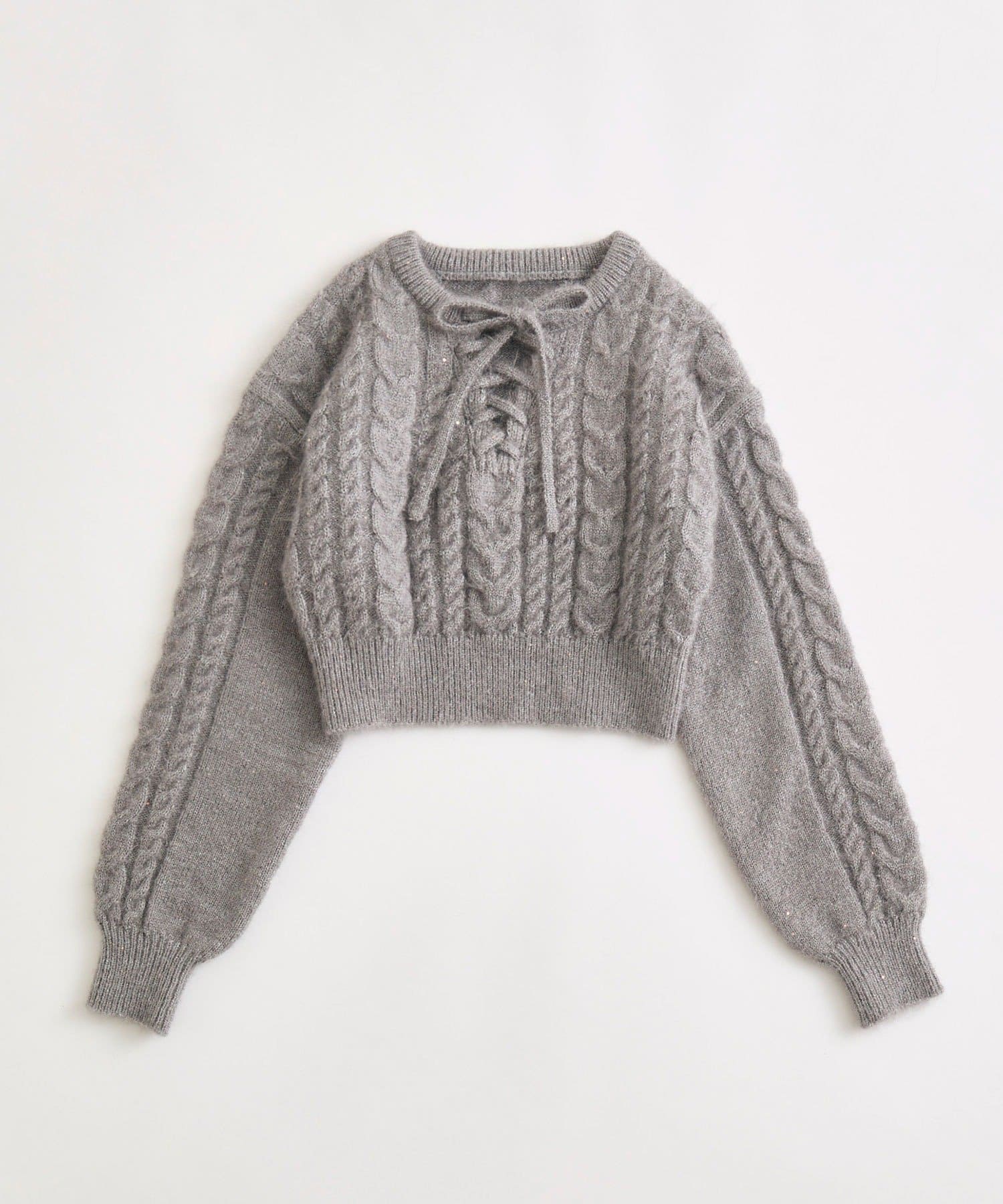 OLIVE des OLIVE(オリーブ デ オリーブ) キラキラケーブルニット