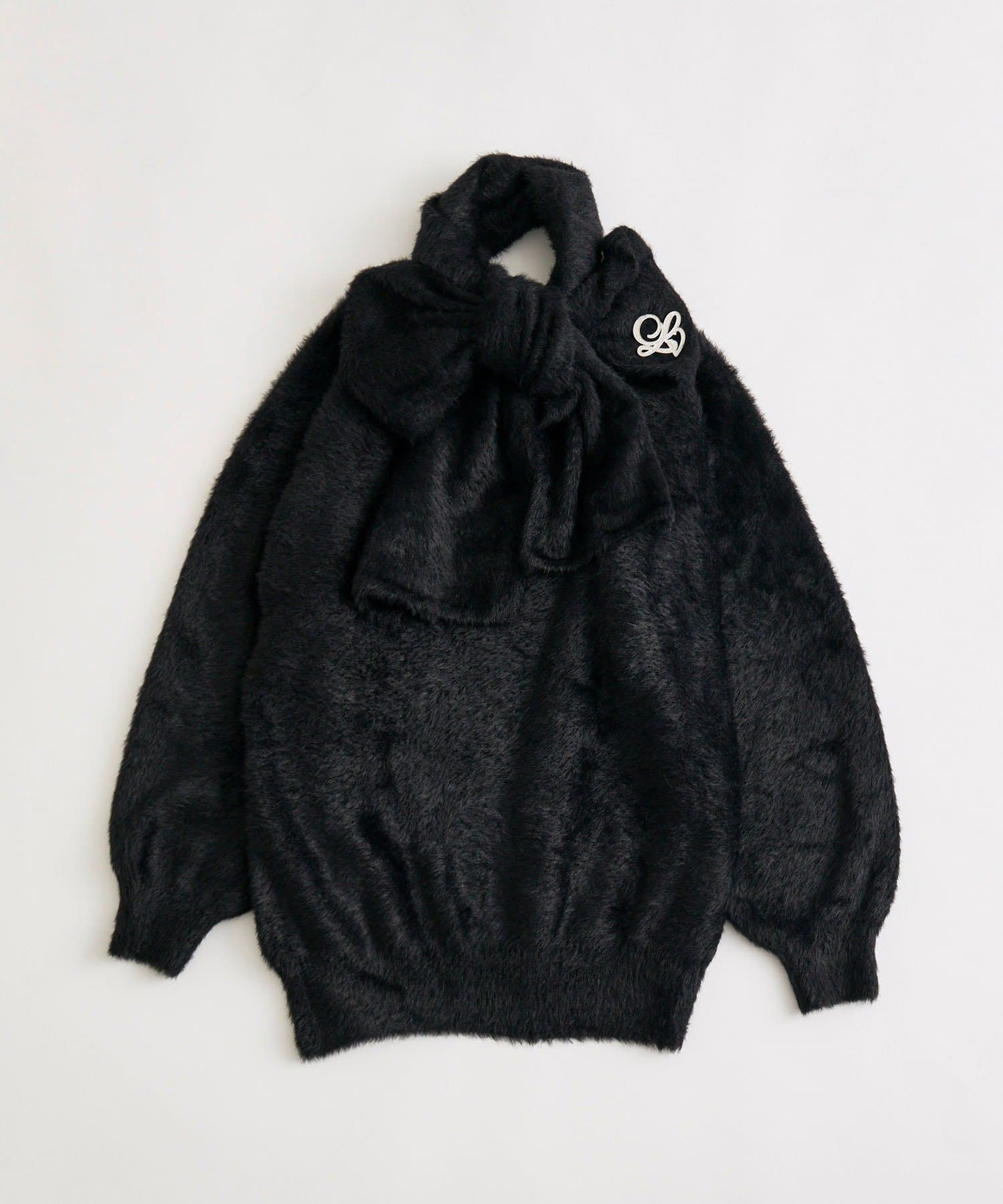 OLIVE des OLIVE(オリーブ デ オリーブ) 【TwinkleCollection】マフラー付きニットワンピ