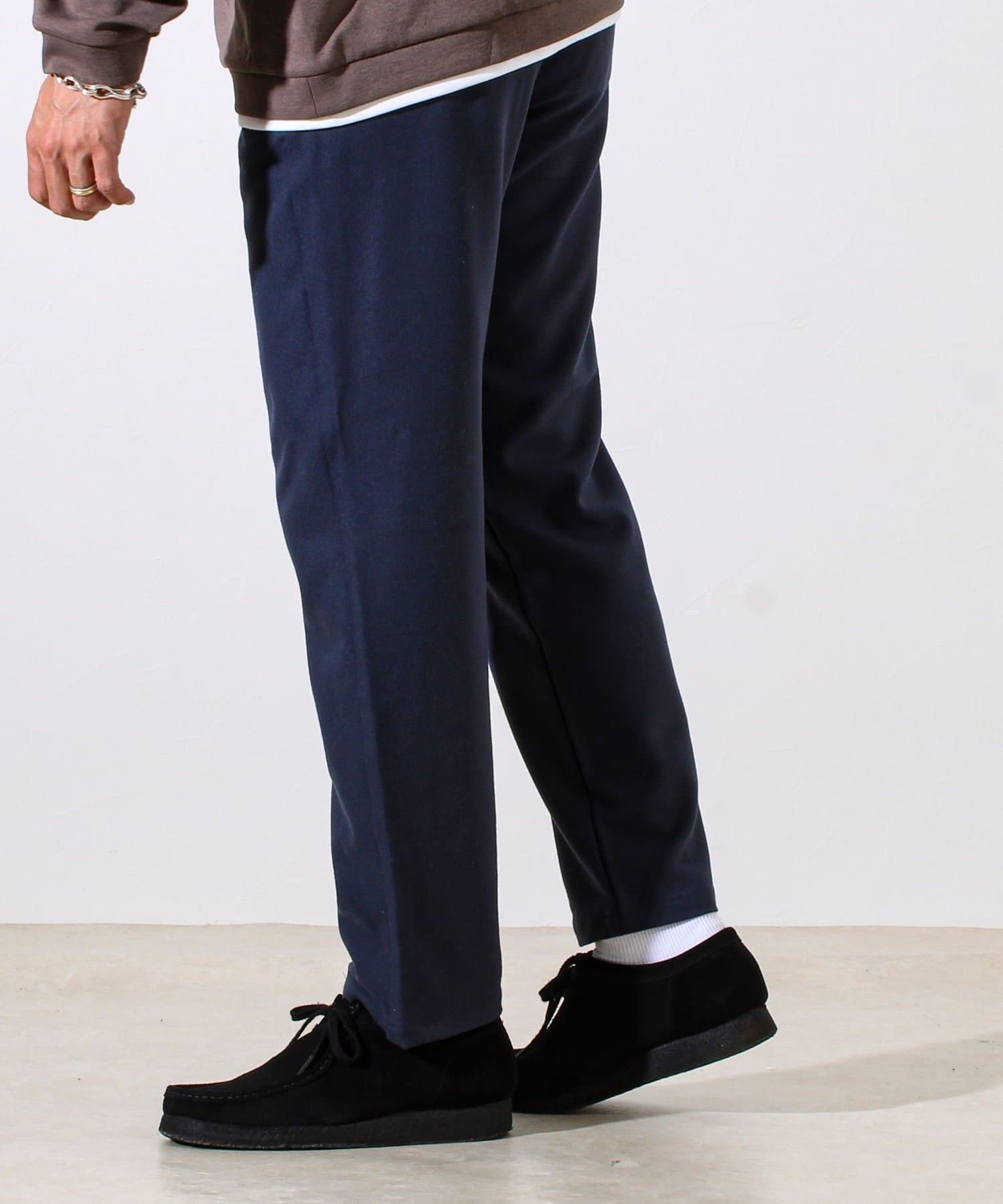 PGG ストレッチファー起毛 フルジップフーディセットアップ パーリー