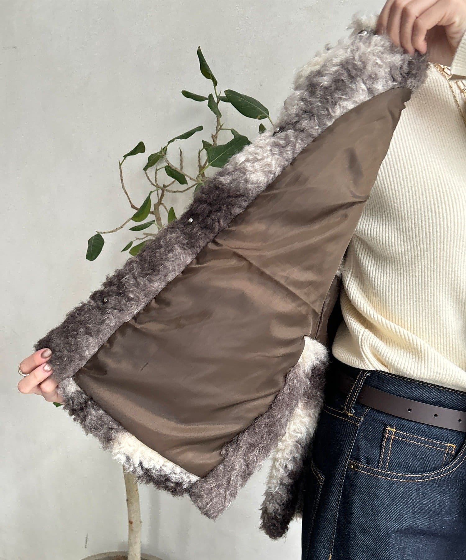 DOUDOU(ドゥドゥ) 【WEB限定】プードルファーグラデーションベスト