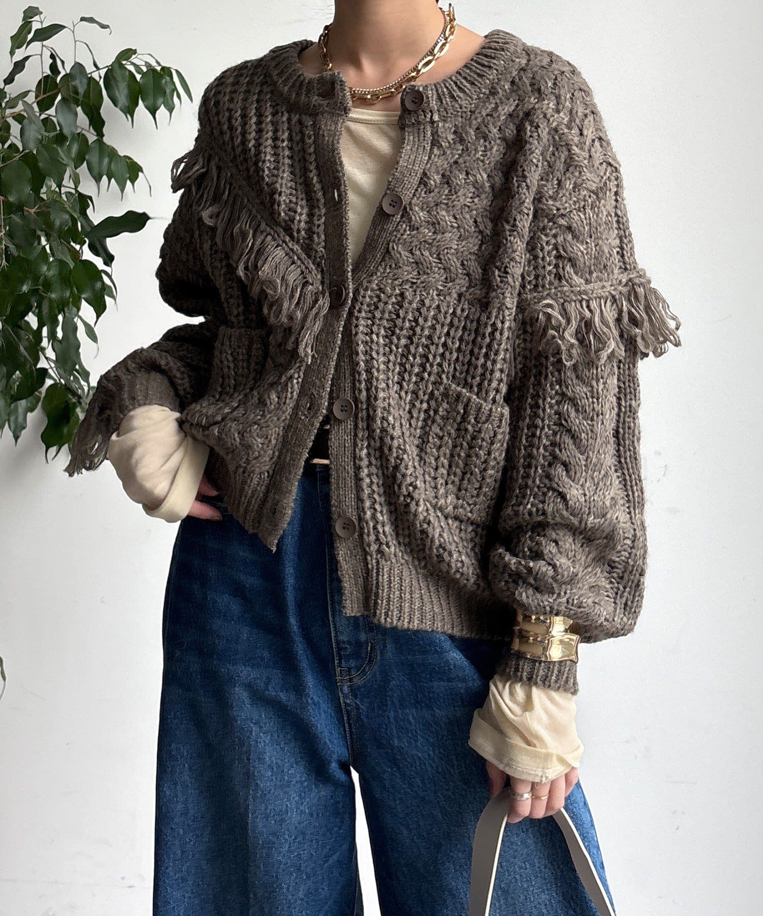 WEB限定】フリンジニットカーディガン | DOUDOU(ドゥドゥ)レディース