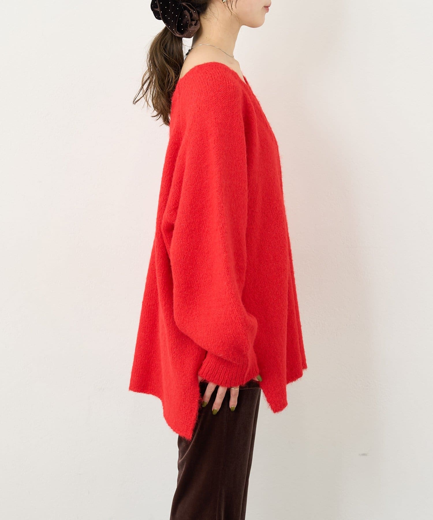 Kastane(カスタネ) 【5色展開/前後2WAY】B ニットオーバーカーディガン