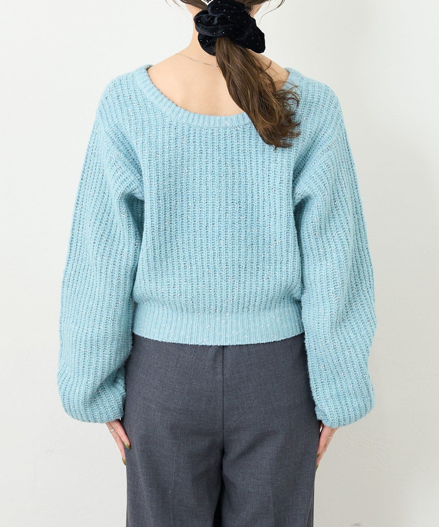 Kastane(カスタネ) 【前後2WAY】B ラメバックスリットプルオーバー