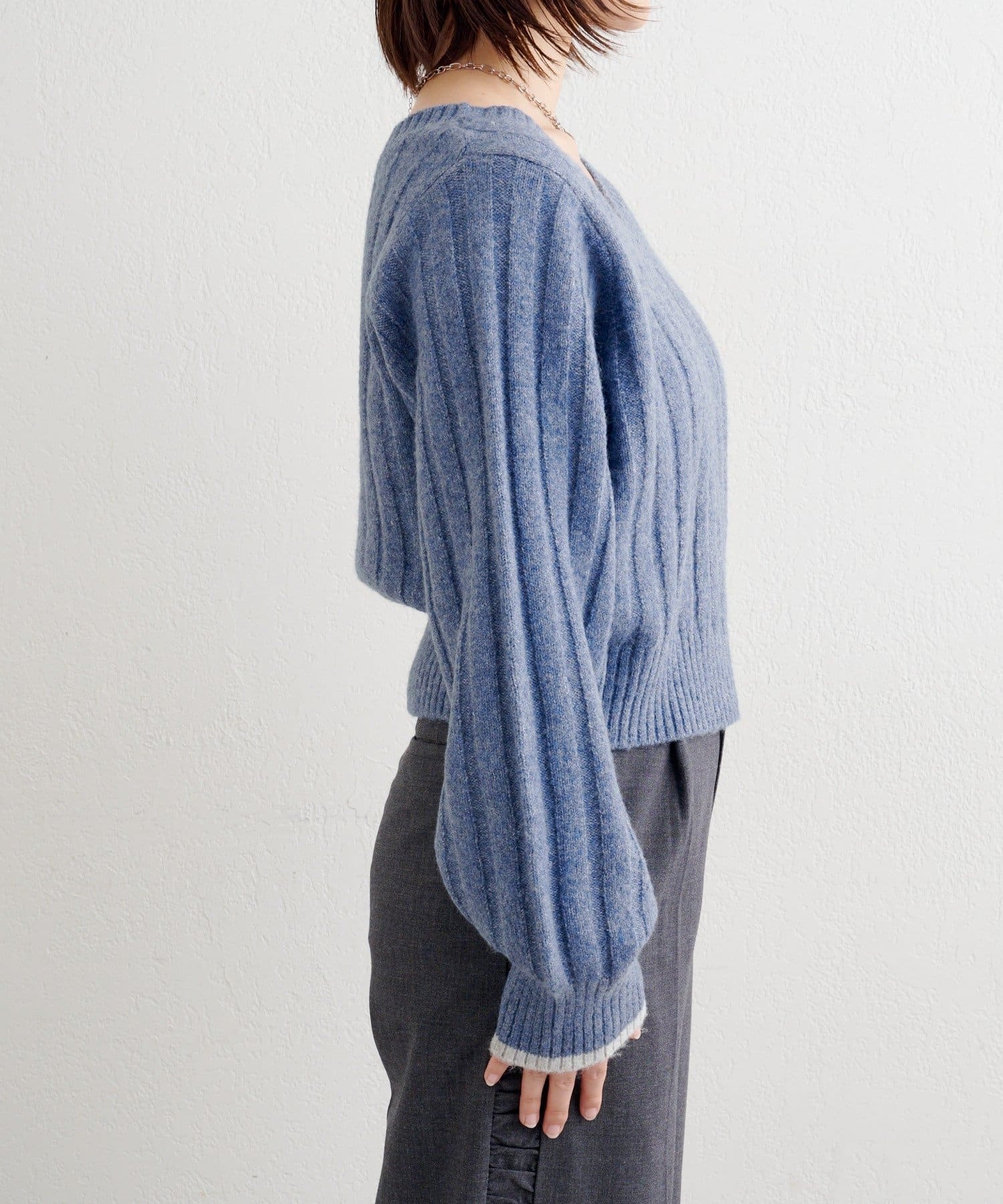 Kastane(カスタネ) B ワイドリブニットプルオーバー