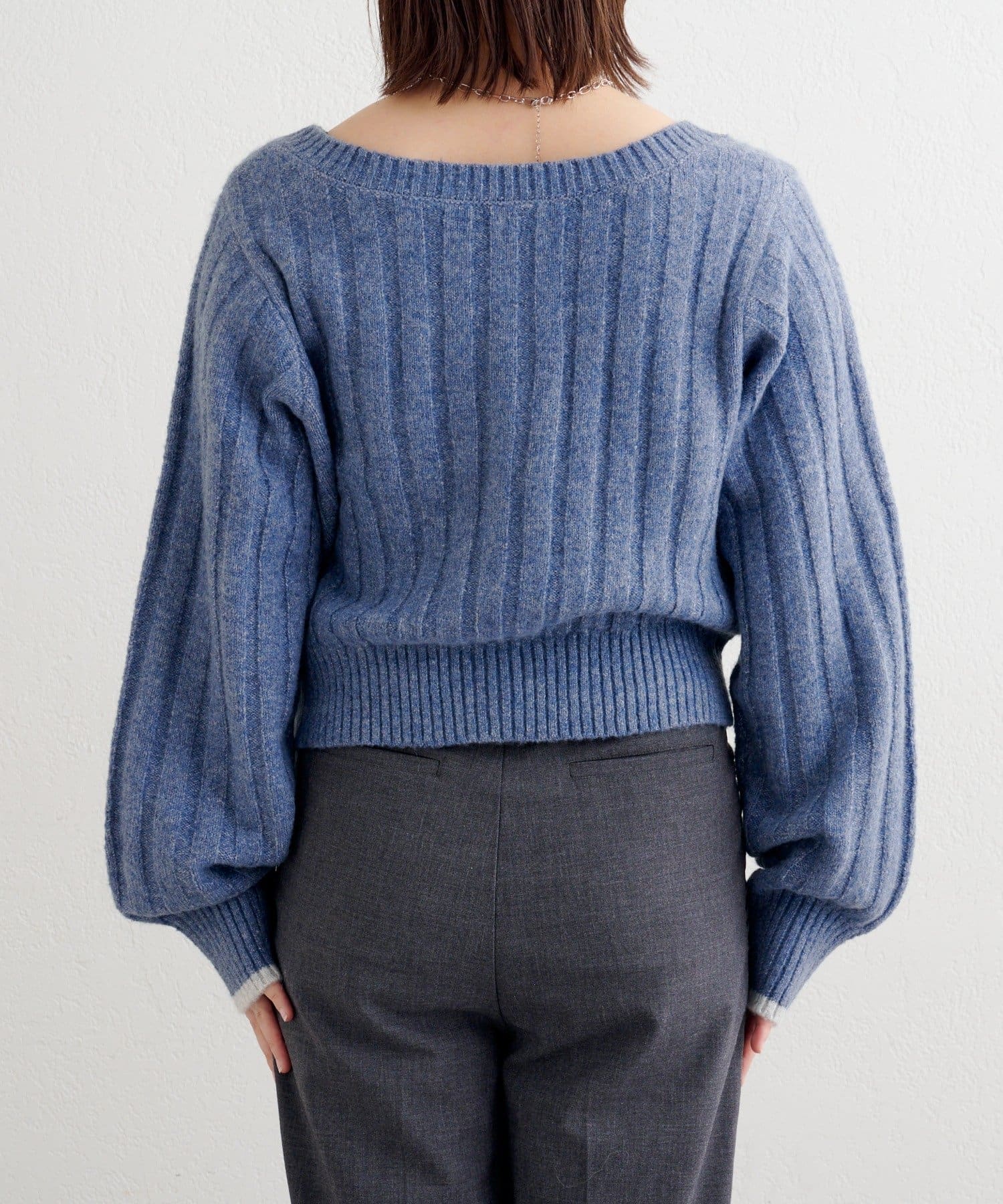 Kastane(カスタネ) B ワイドリブニットプルオーバー