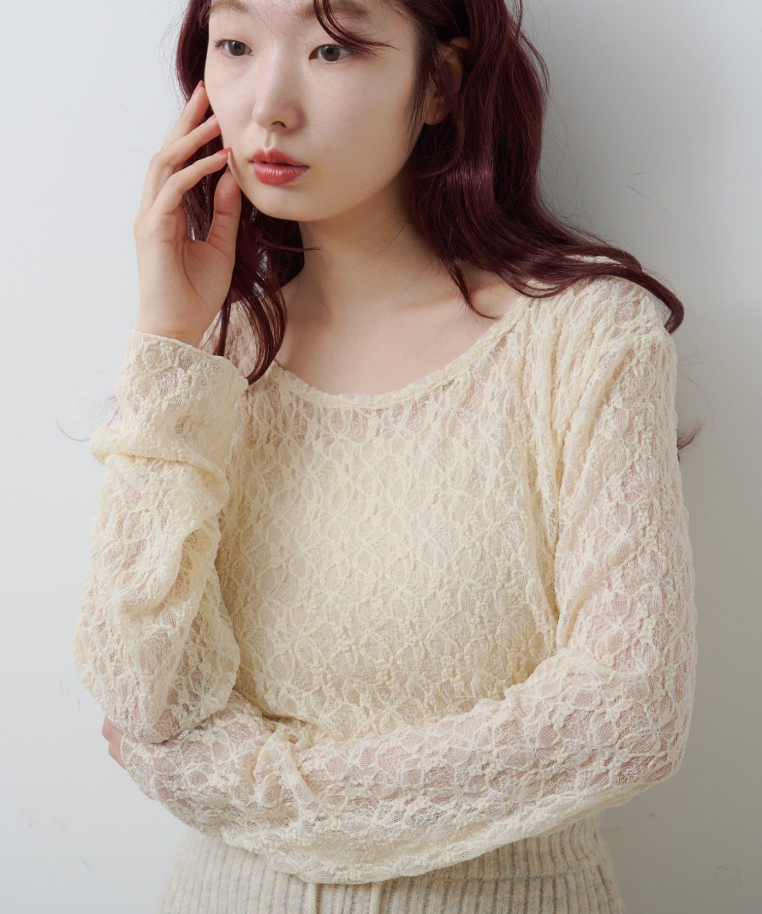 Kastane(カスタネ) レースシアートップス