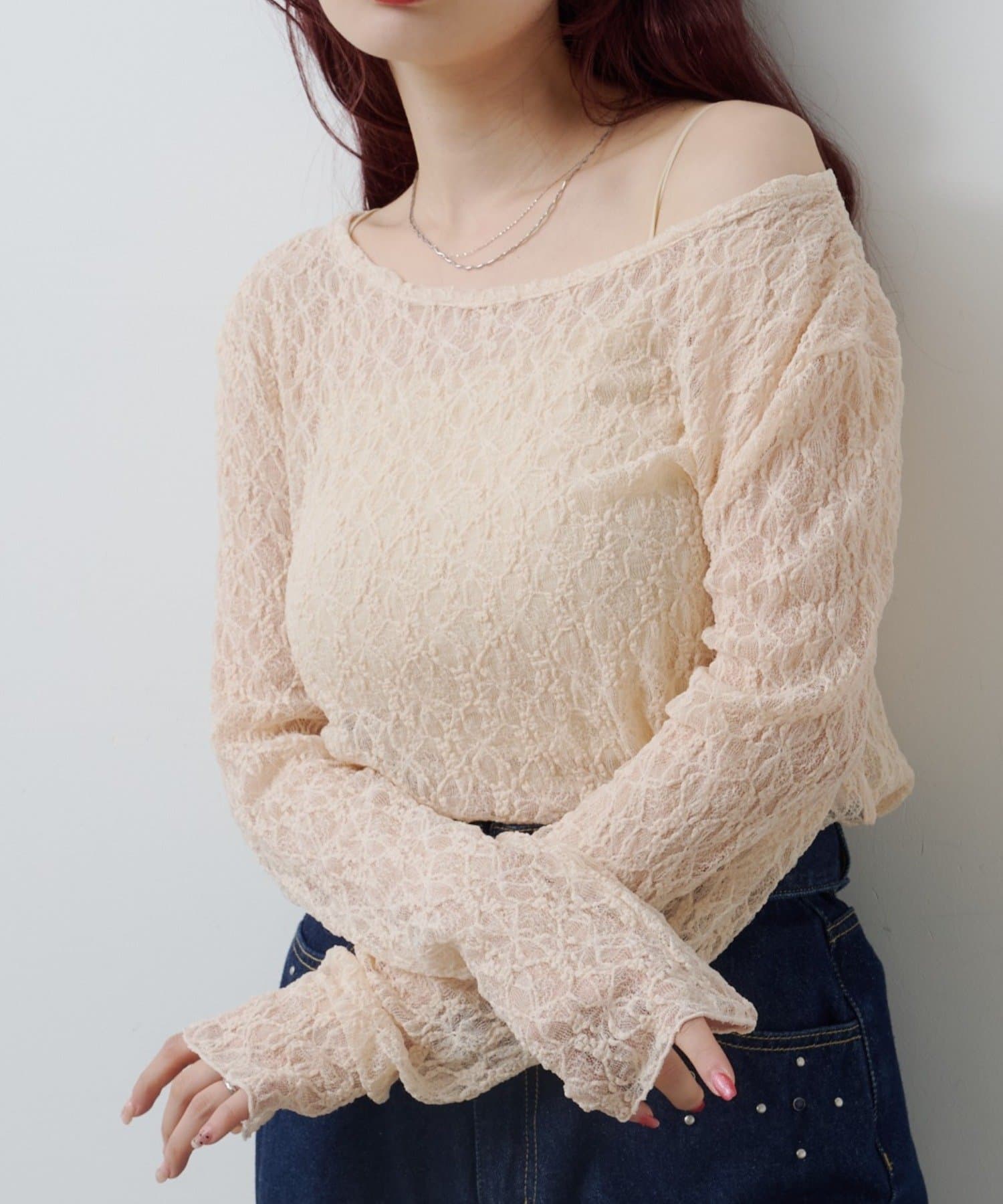 Kastane(カスタネ) レースシアートップス