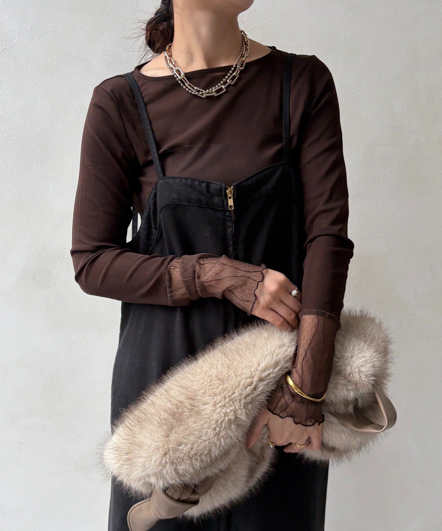 DOUDOU(ドゥドゥ) レースチュール切替シアーTEE