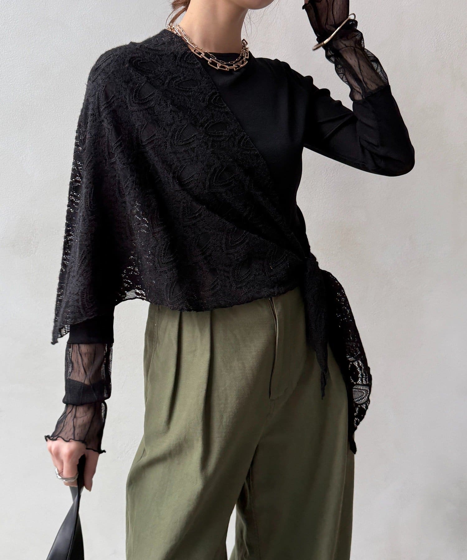 DOUDOU(ドゥドゥ) レースチュール切替シアーTEE