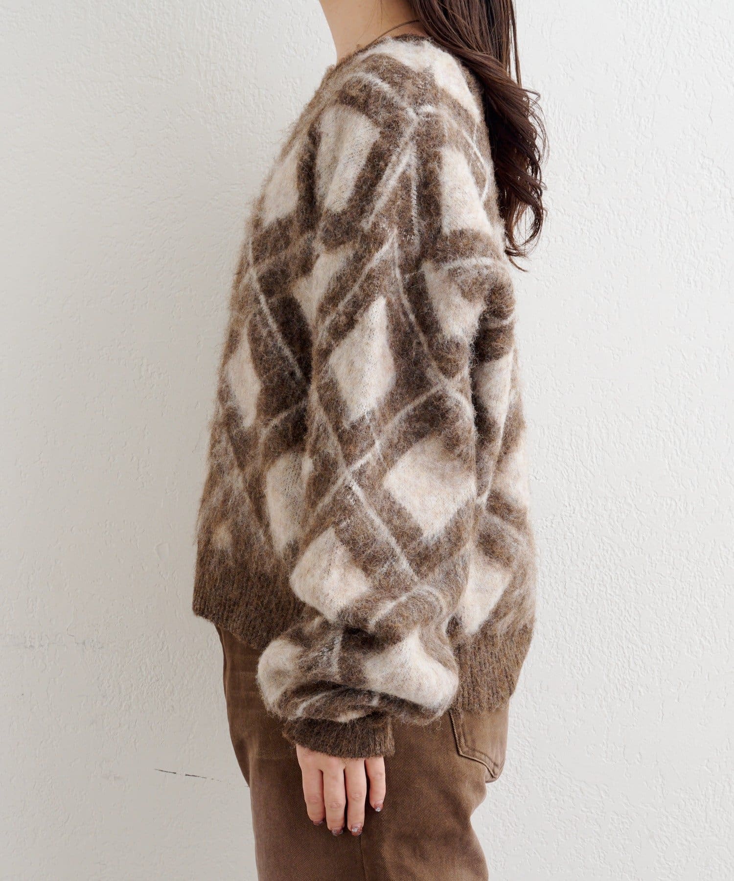 Kastane(カスタネ) B アーガイルプルオーバー