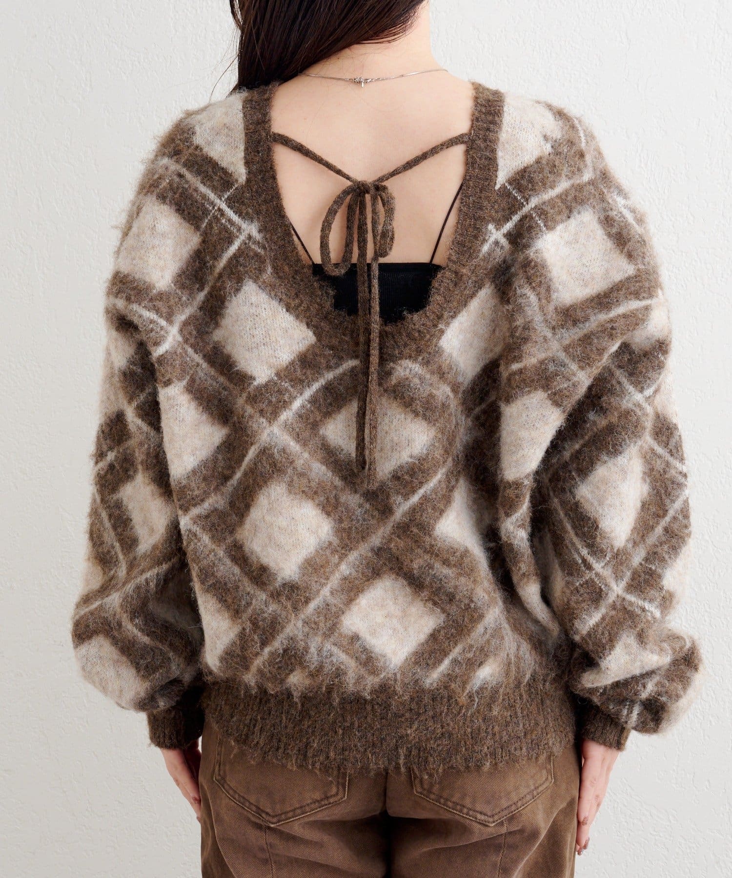 Kastane(カスタネ) B アーガイルプルオーバー