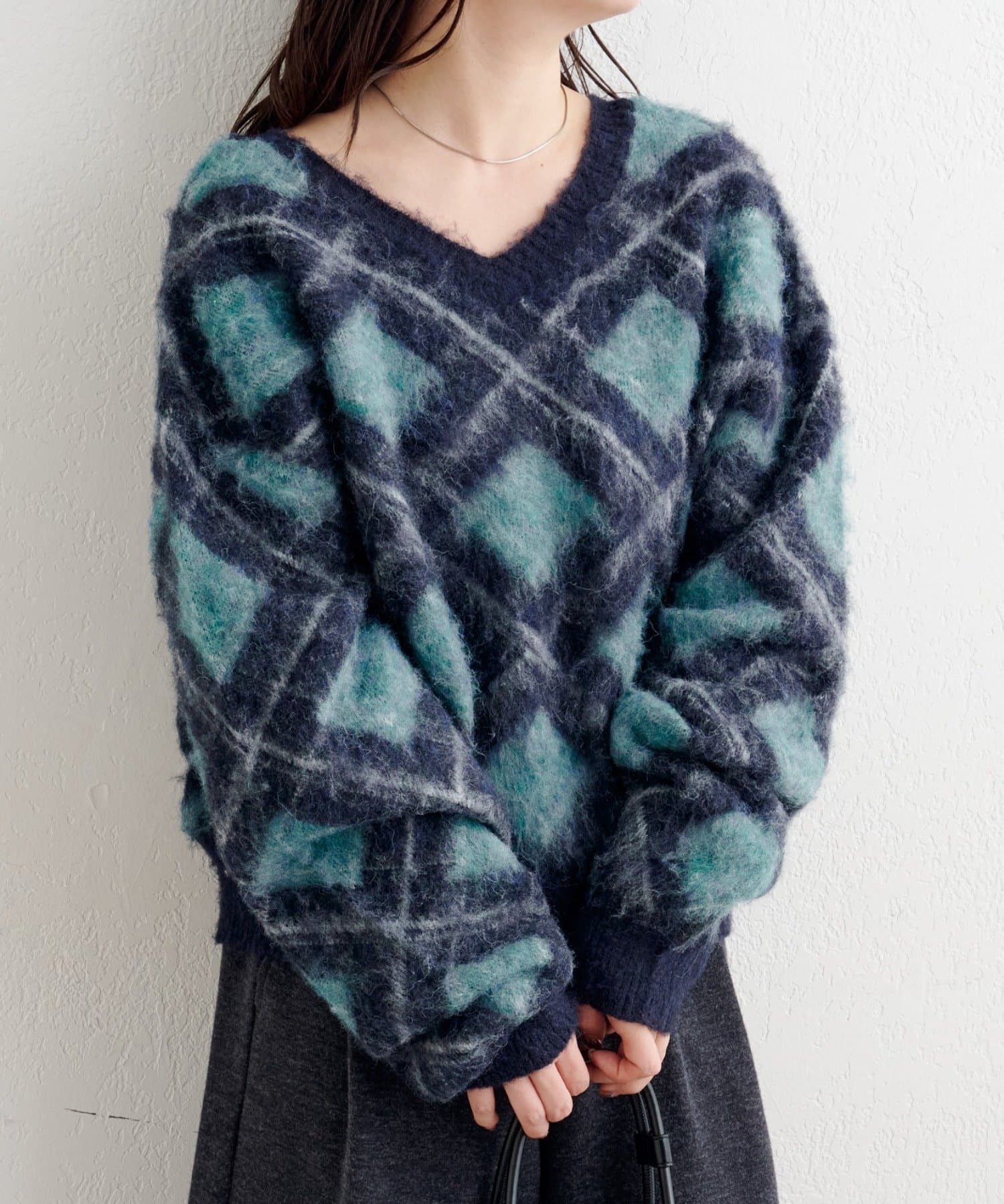 Kastane(カスタネ) B アーガイルプルオーバー