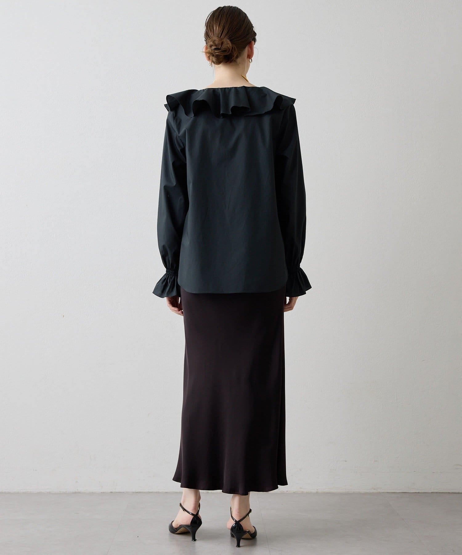 Drawing Numbers(ドローイングナンバーズ) コットンラッフルフリルブラウス