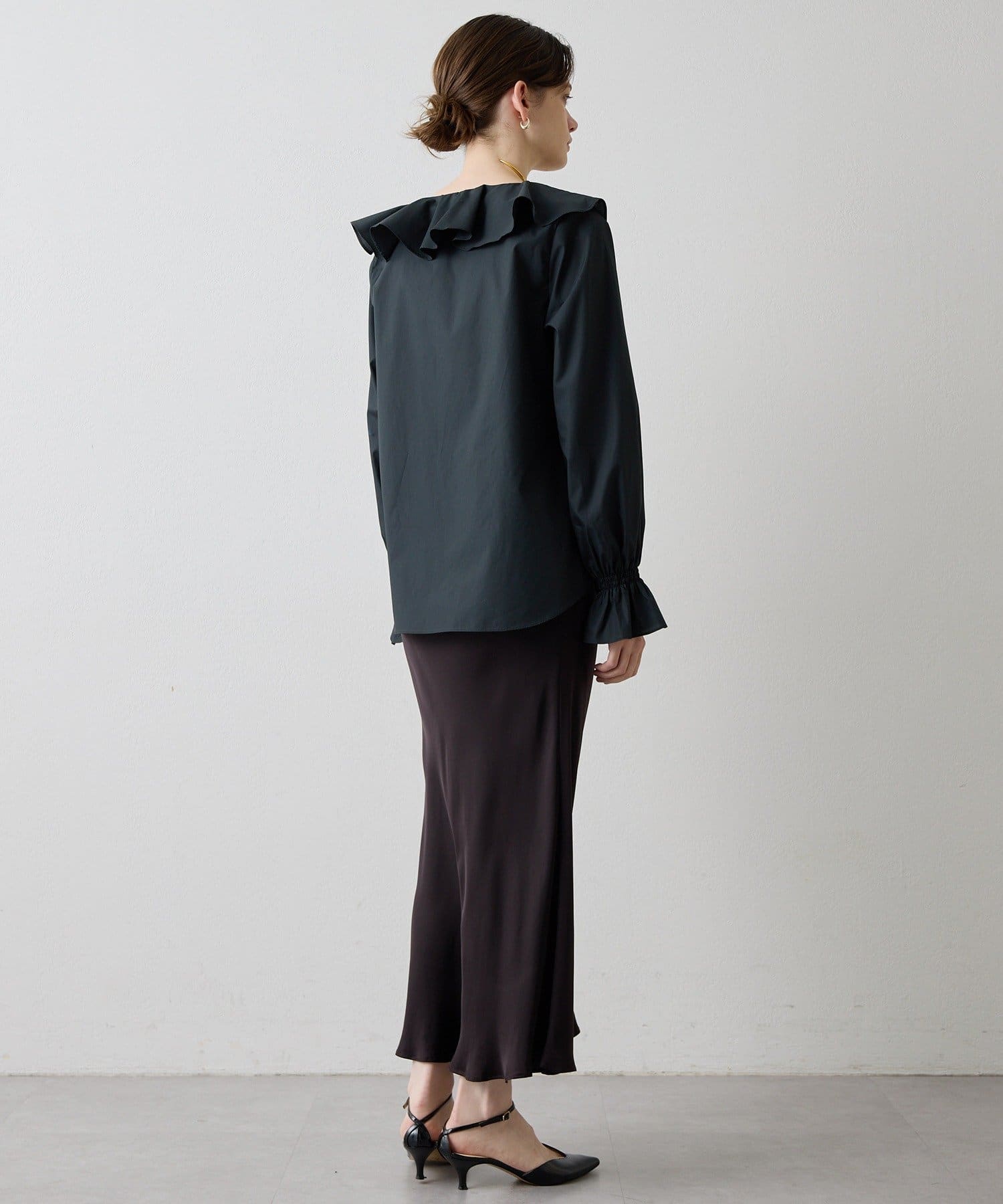 Drawing Numbers(ドローイングナンバーズ) コットンラッフルフリルブラウス