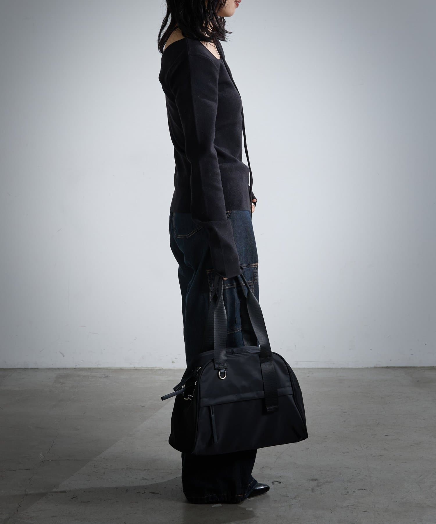 -goocy-(グーシー) チョーカー付き前後2WAYニット