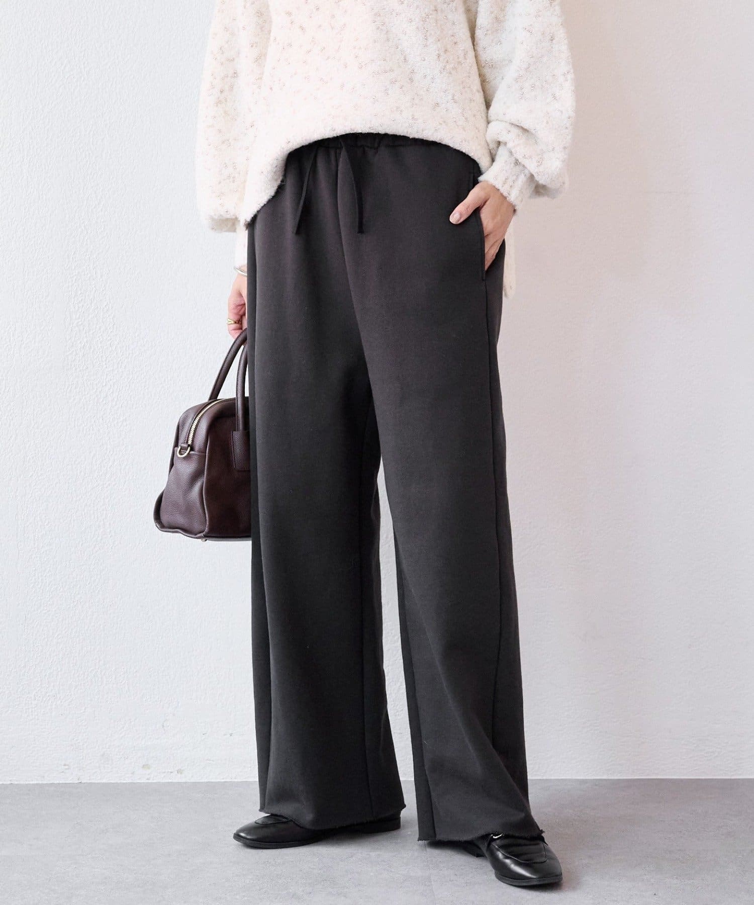 RIVE DROITE(リヴドロワ) 予約【リラックスした履き心地】裏起毛スウェットパンツ